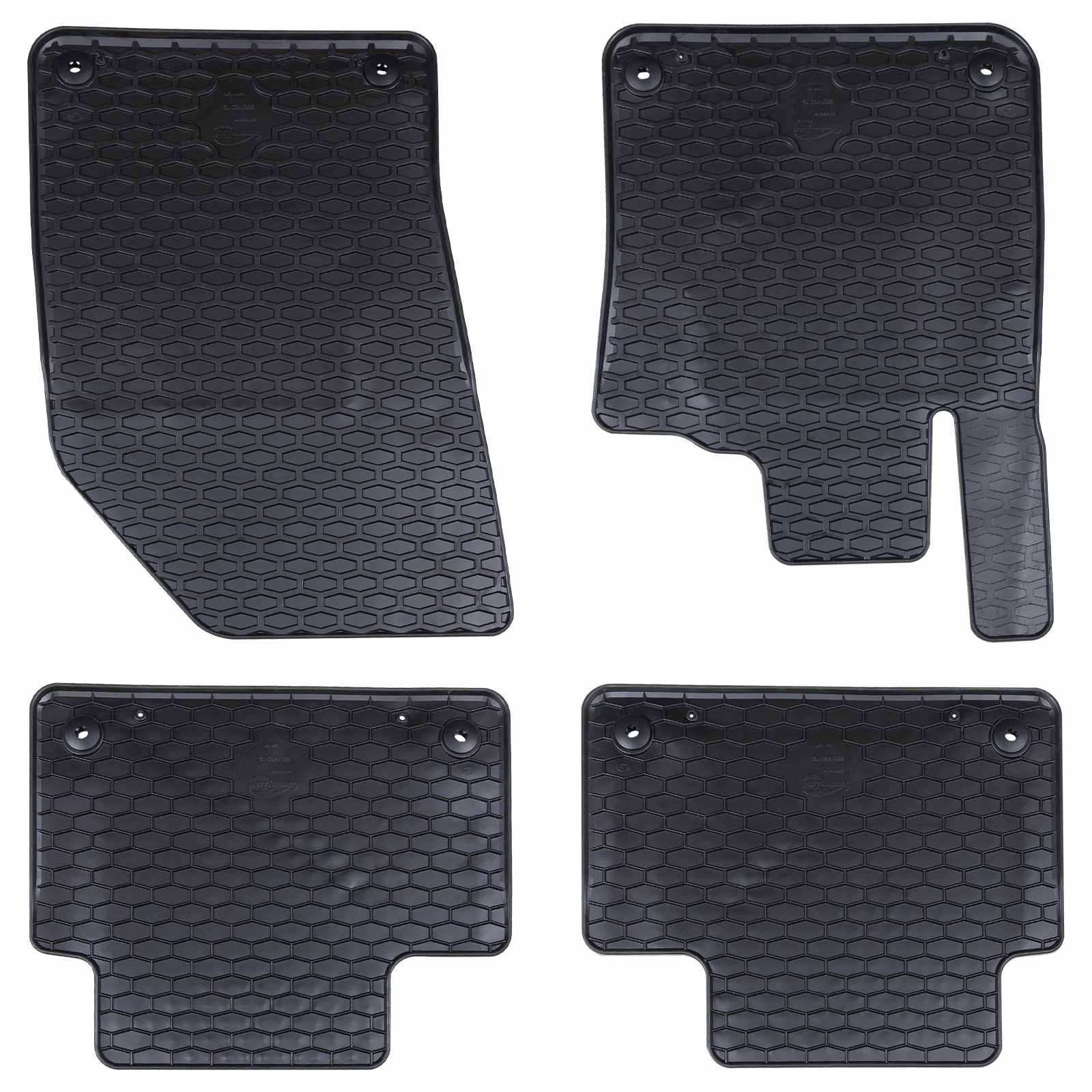 Autobodemmat 4 pcs Zwart Rubber