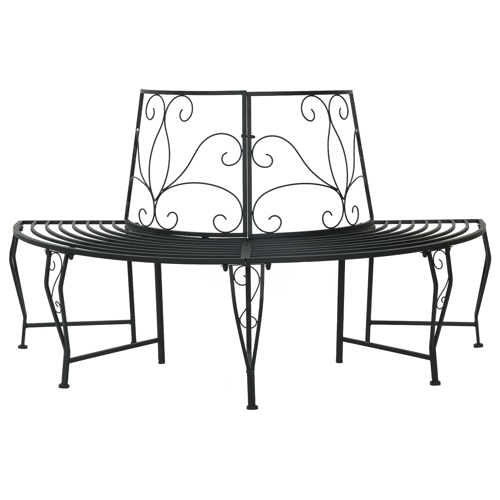 Boom bank 4-Aantal zitplaatsen 160 x 80 x 89 cm Staal Zwart – afbeelding 1
