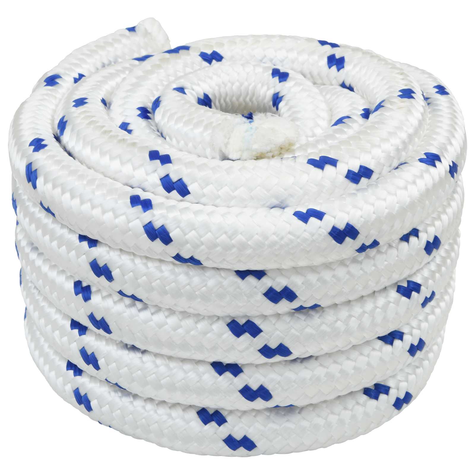 Boottouw 10 m 4 Wit en Blauw PP