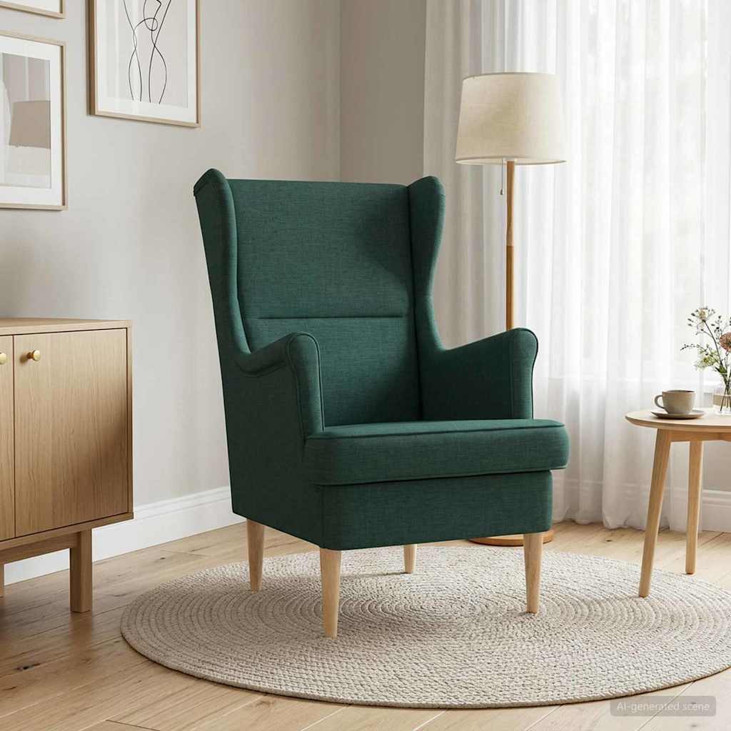 Fauteuil Donkergroen Stof