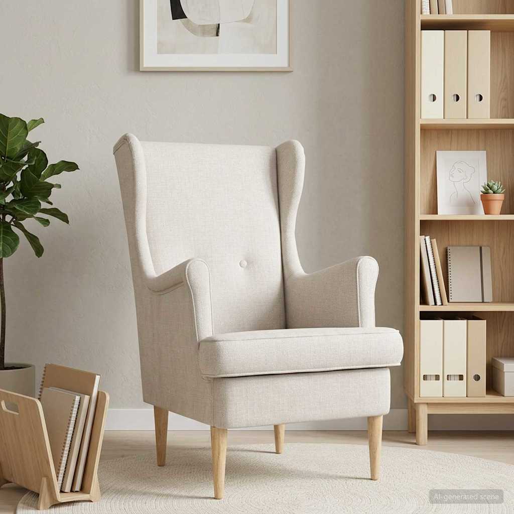Fauteuil Crèmekleurig ARES – afbeelding 1