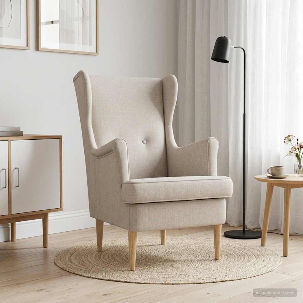 Fauteuil Crèmekleurig ARES – afbeelding 3