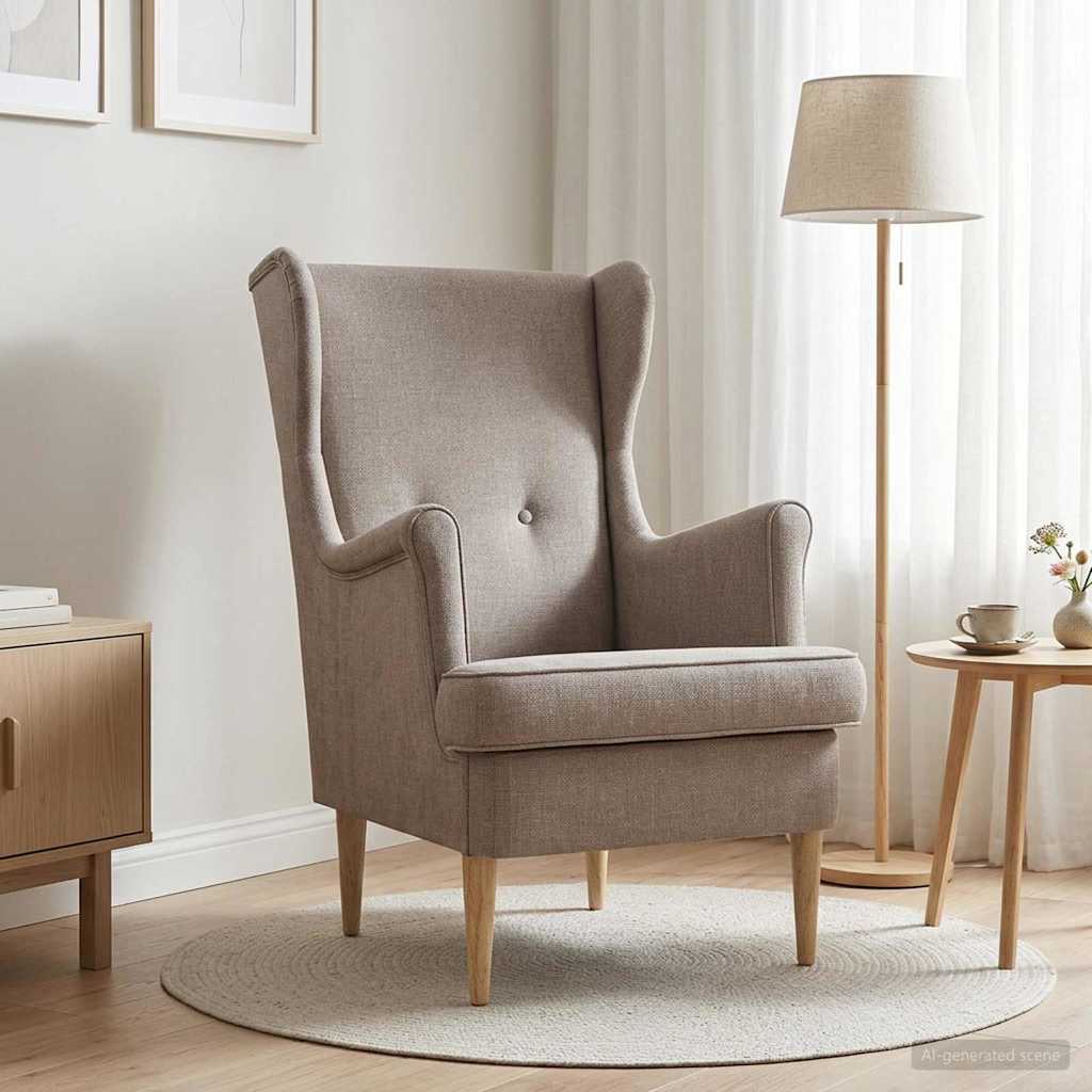 Fauteuil Beige ARES – afbeelding 1