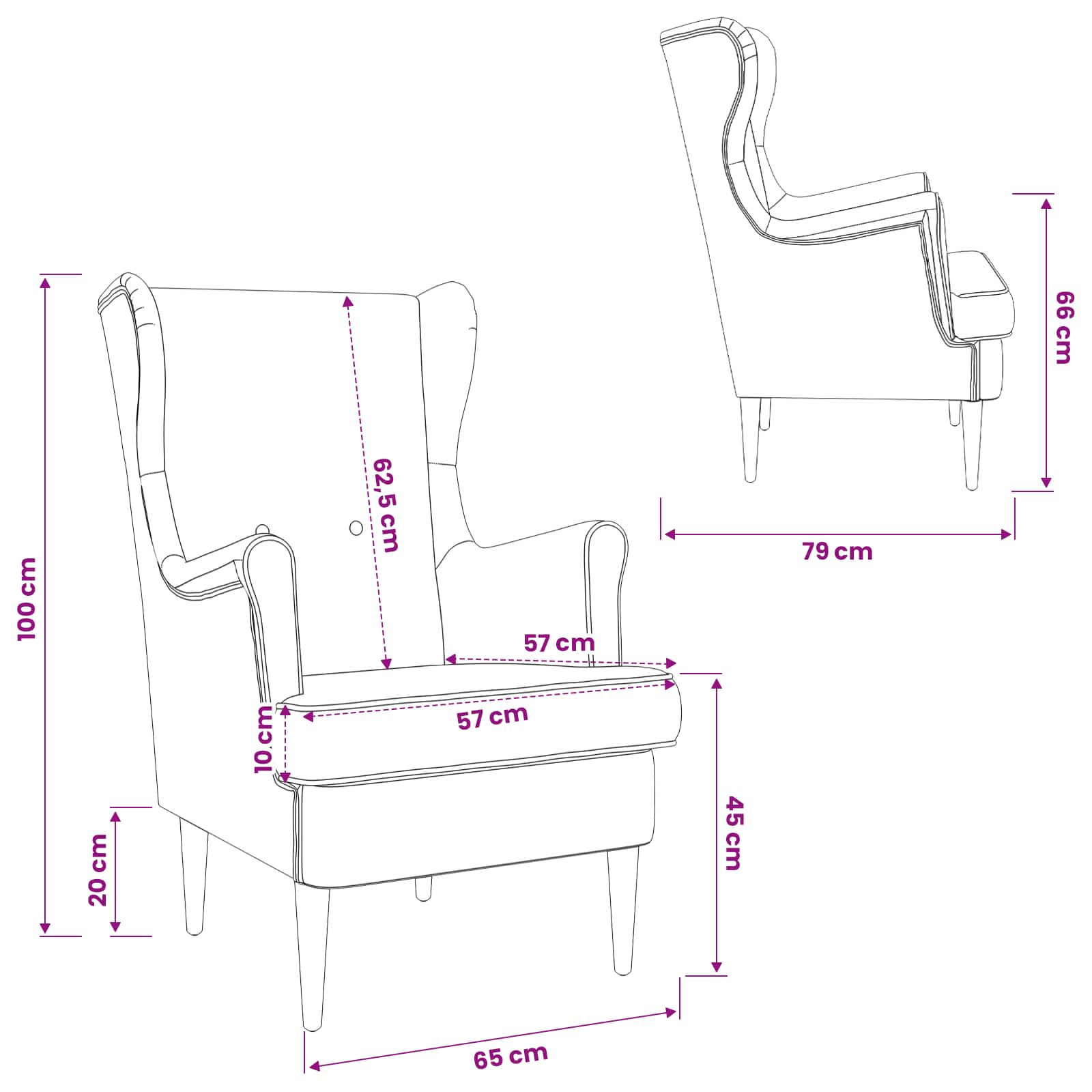 Fauteuil Beige ARES – afbeelding 10