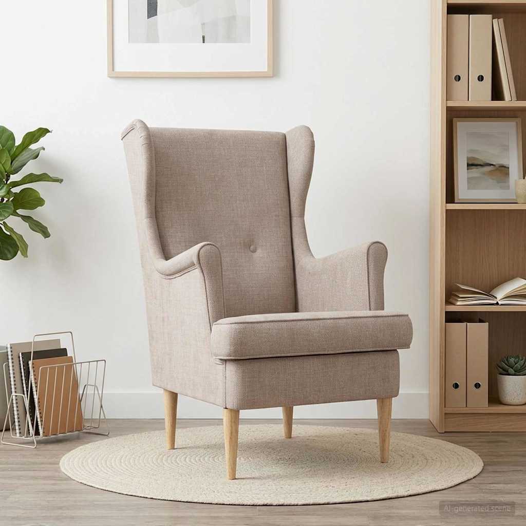 Fauteuil Beige ARES – afbeelding 3