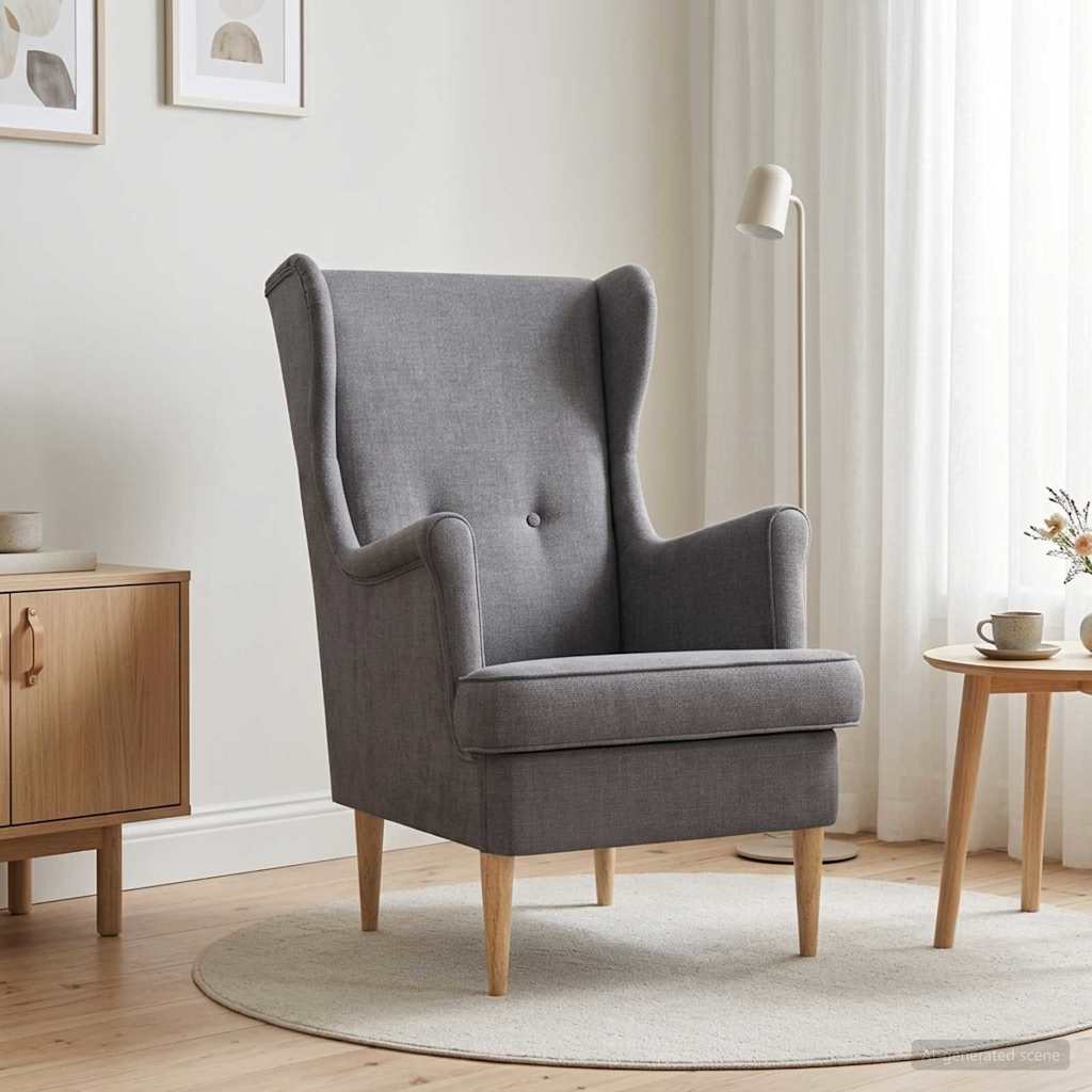 Fauteuil Lichtgrijs ARES – afbeelding 1