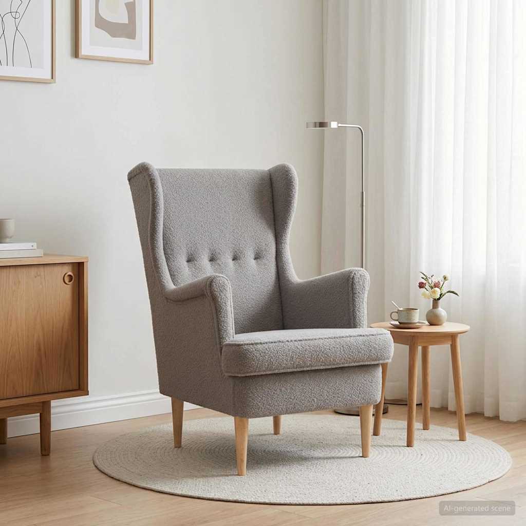 Fauteuil Lichtgrijs Stof