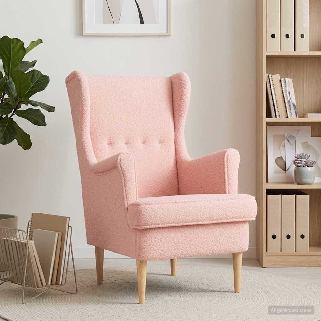 Fauteuil Roze Stof