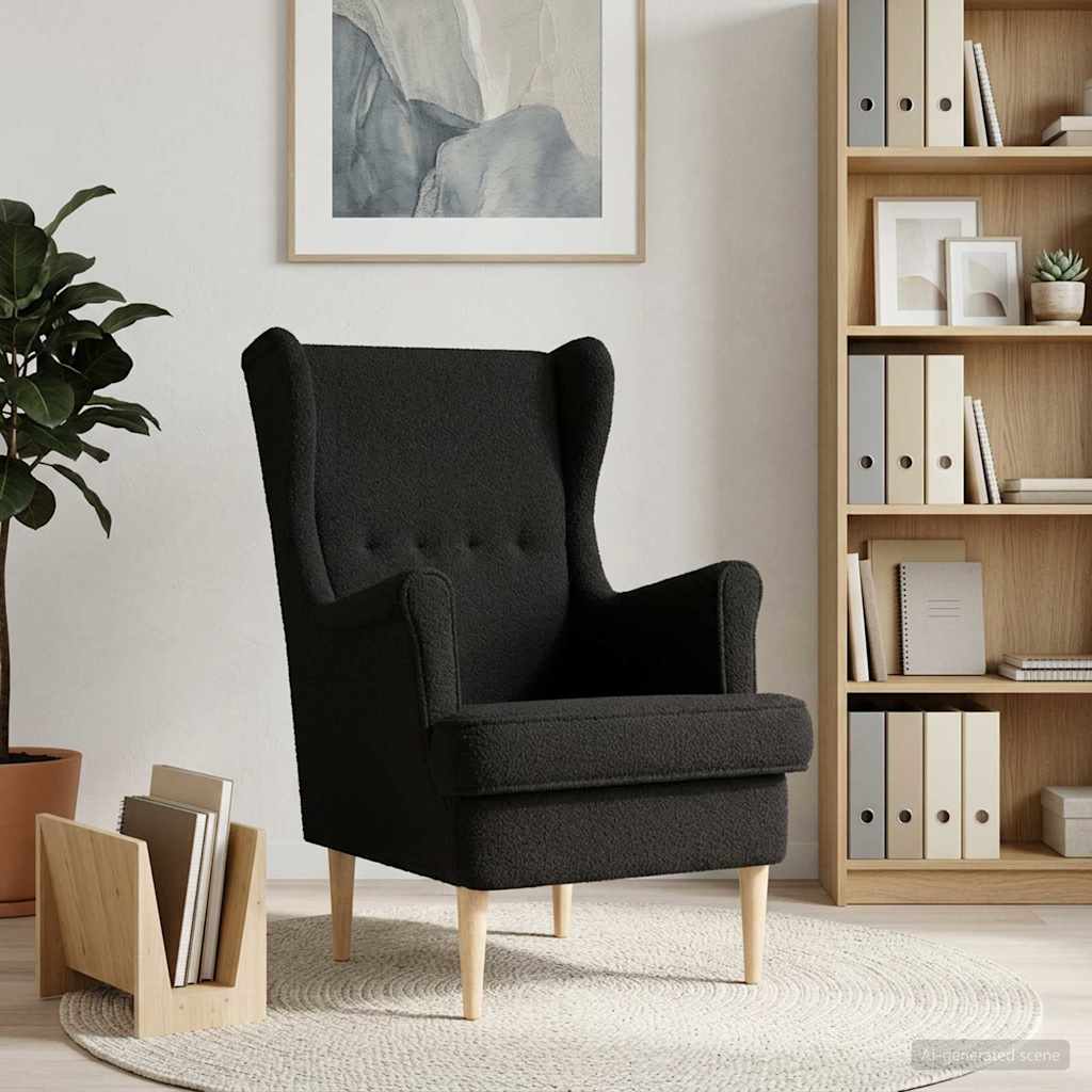 Fauteuil Zwart Stof