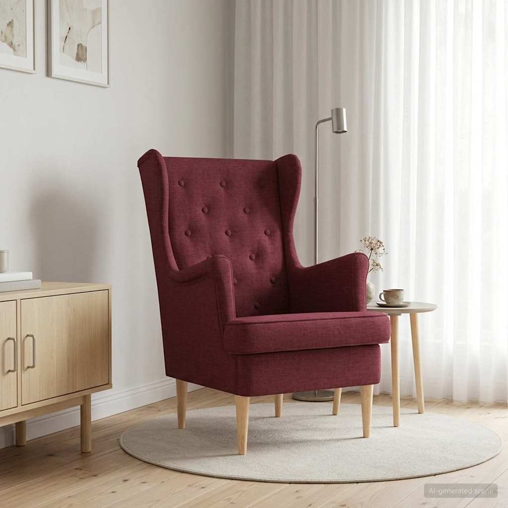 Fauteuil Wijnrood Stof