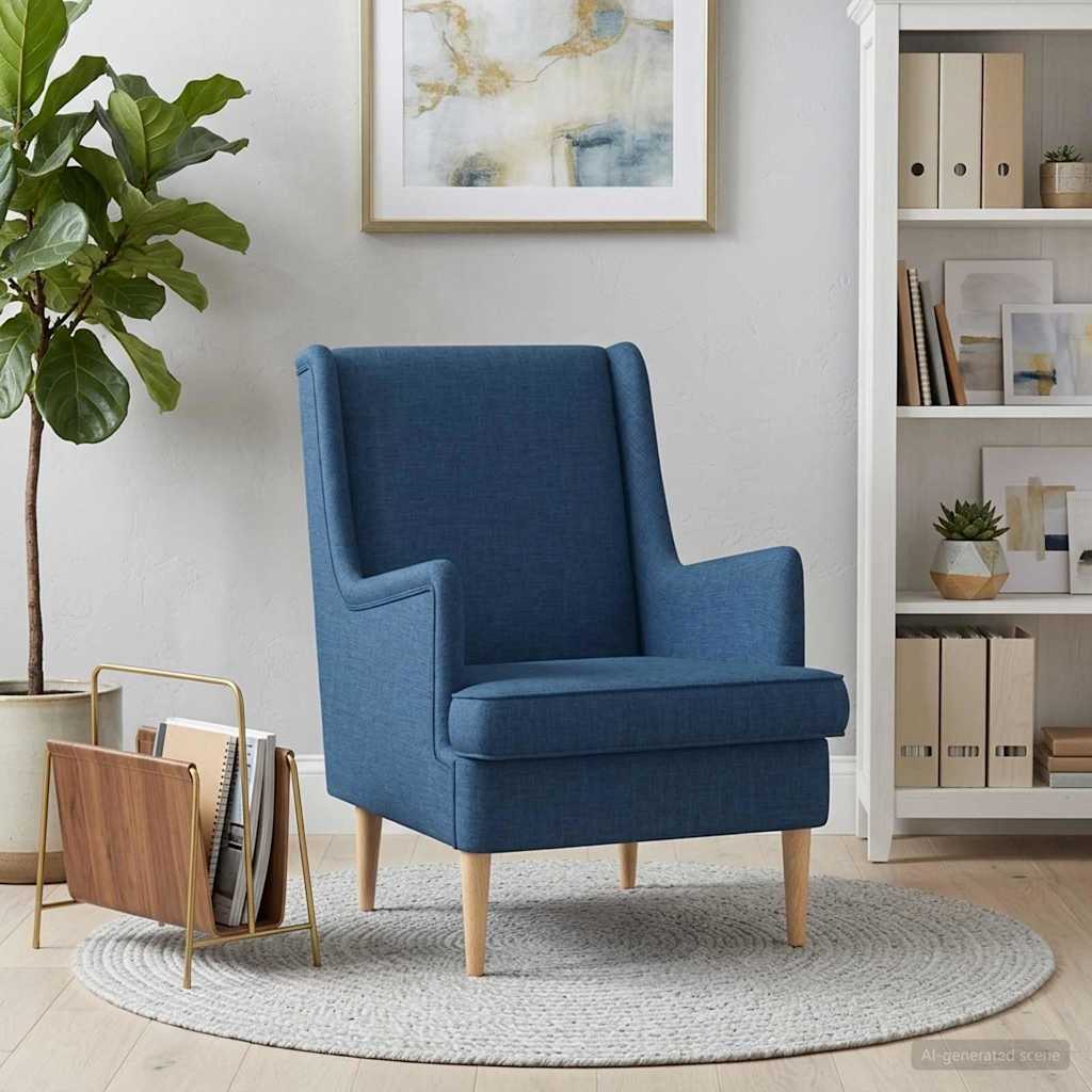Fauteuil Blauw Stof