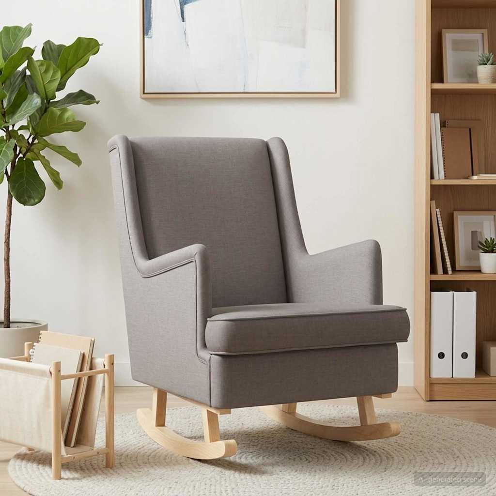Schommelstoel Taupe 62 x 80 x 85 cm Stof