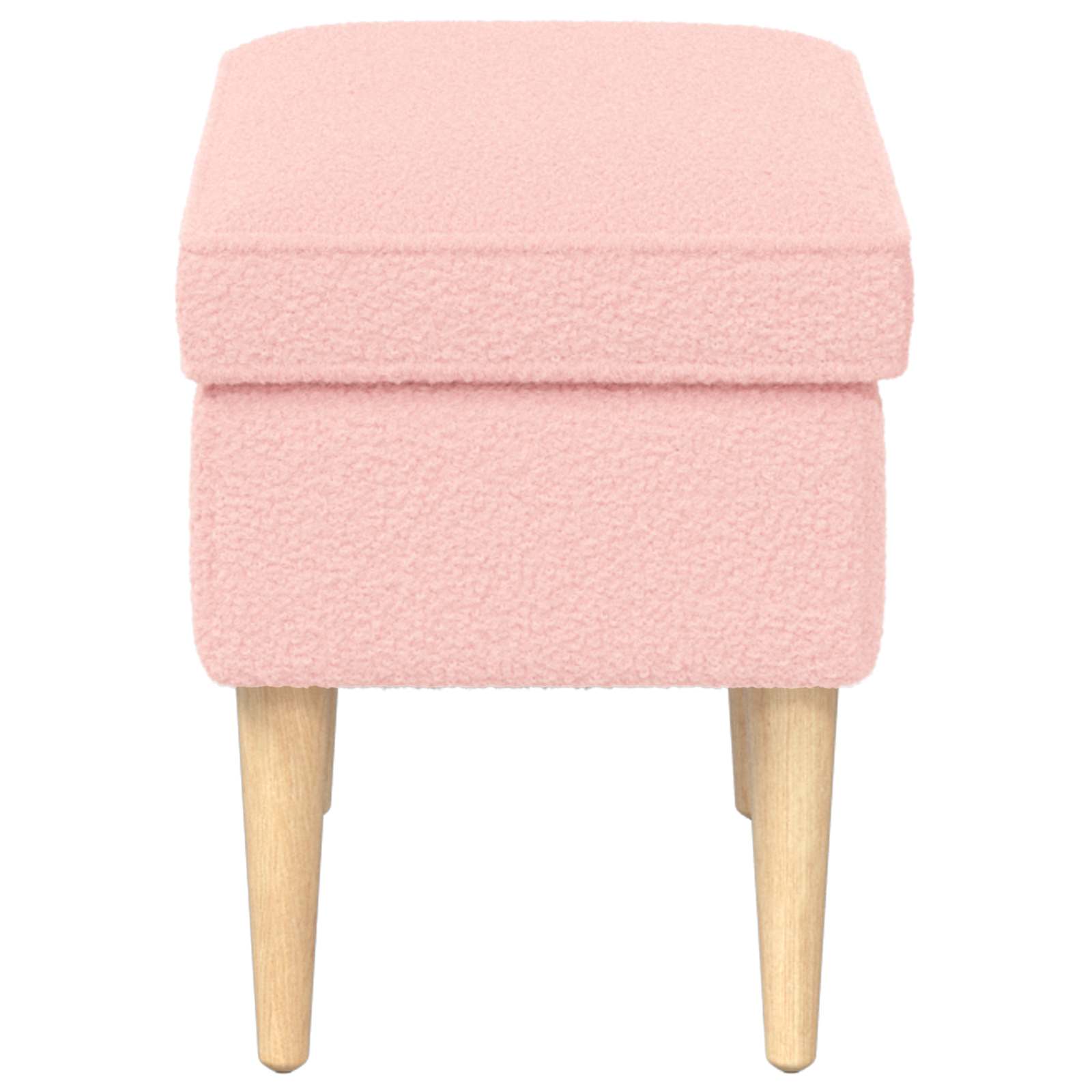 Voetenbank Roze 55 x 35 x 41 cm Bouclé – afbeelding 4