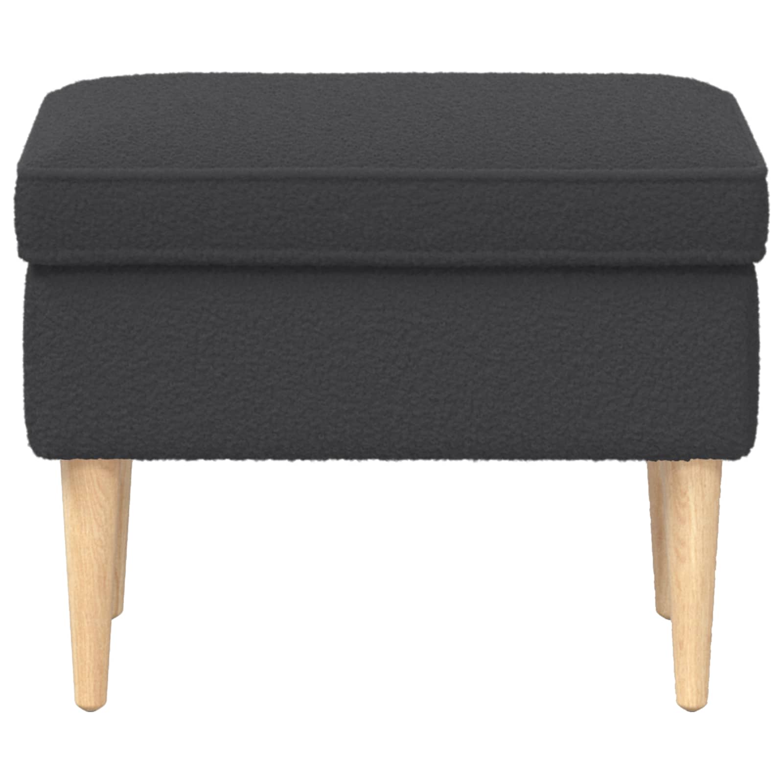 Voetenbank Donkergrijs 55 x 35 x 41 cm Bouclé – afbeelding 3