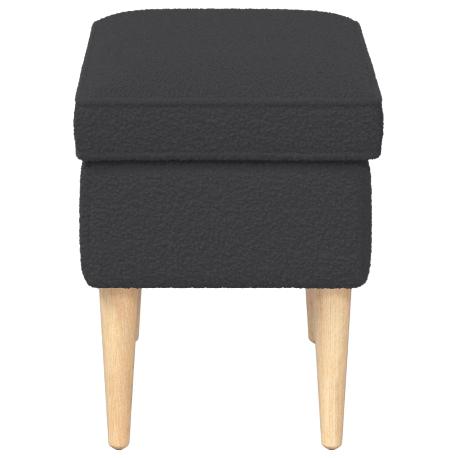 Voetenbank Donkergrijs 55 x 35 x 41 cm Bouclé – afbeelding 4