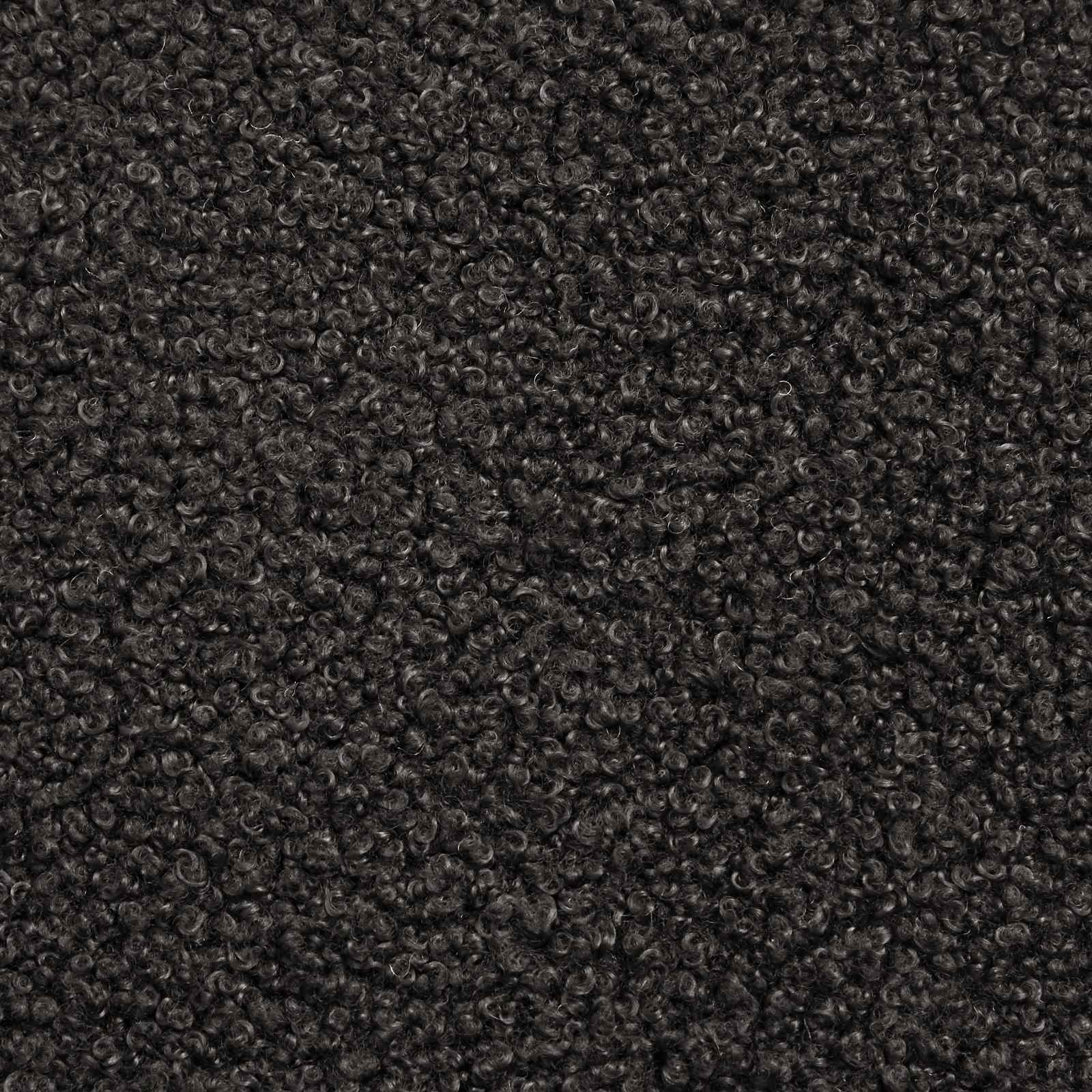 Voetenbank Zwart 55 x 35 x 41 cm Bouclé – afbeelding 6