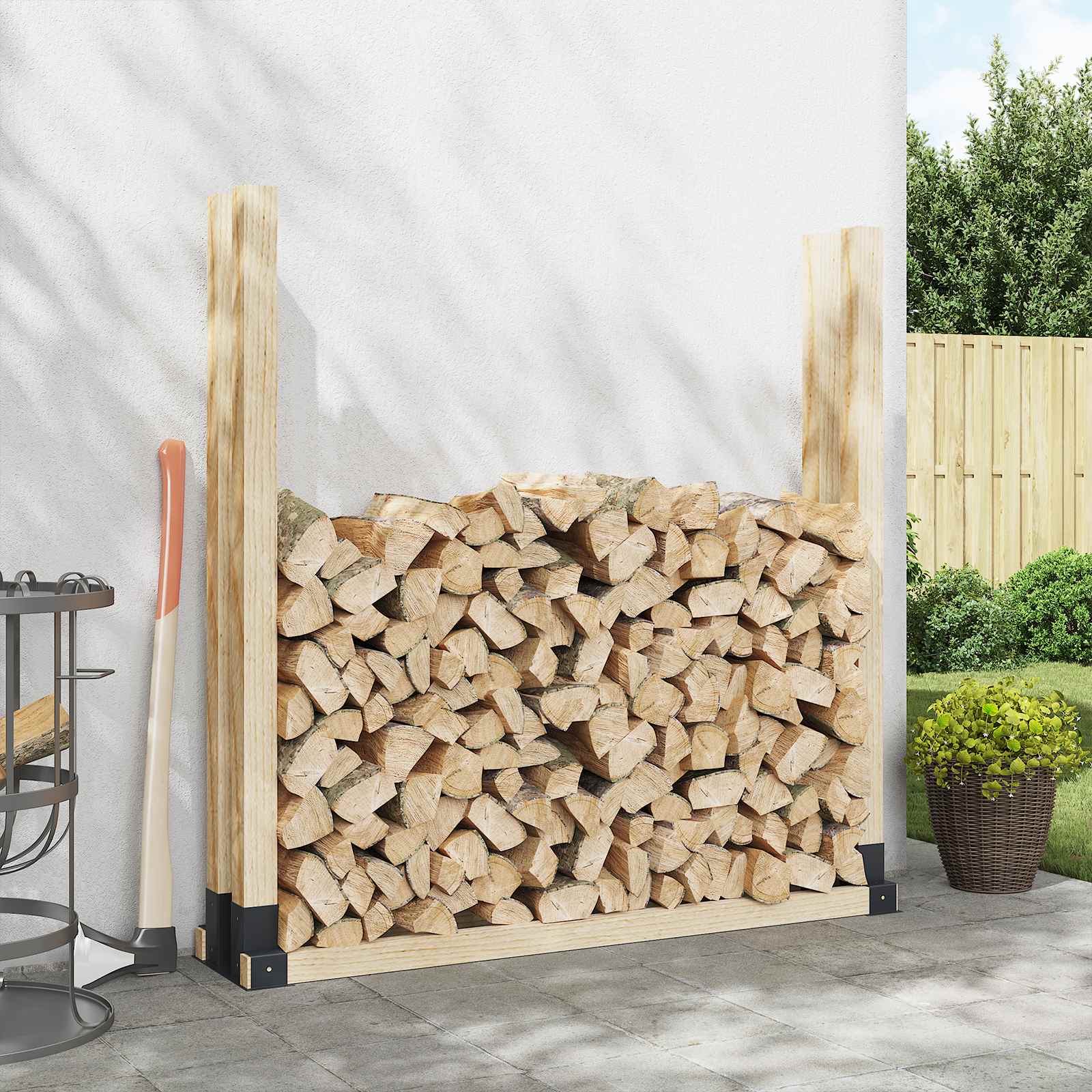 Houtstapel Steun 2 pcs Antracietkleurig 34 x 10 x 15 cm Staal