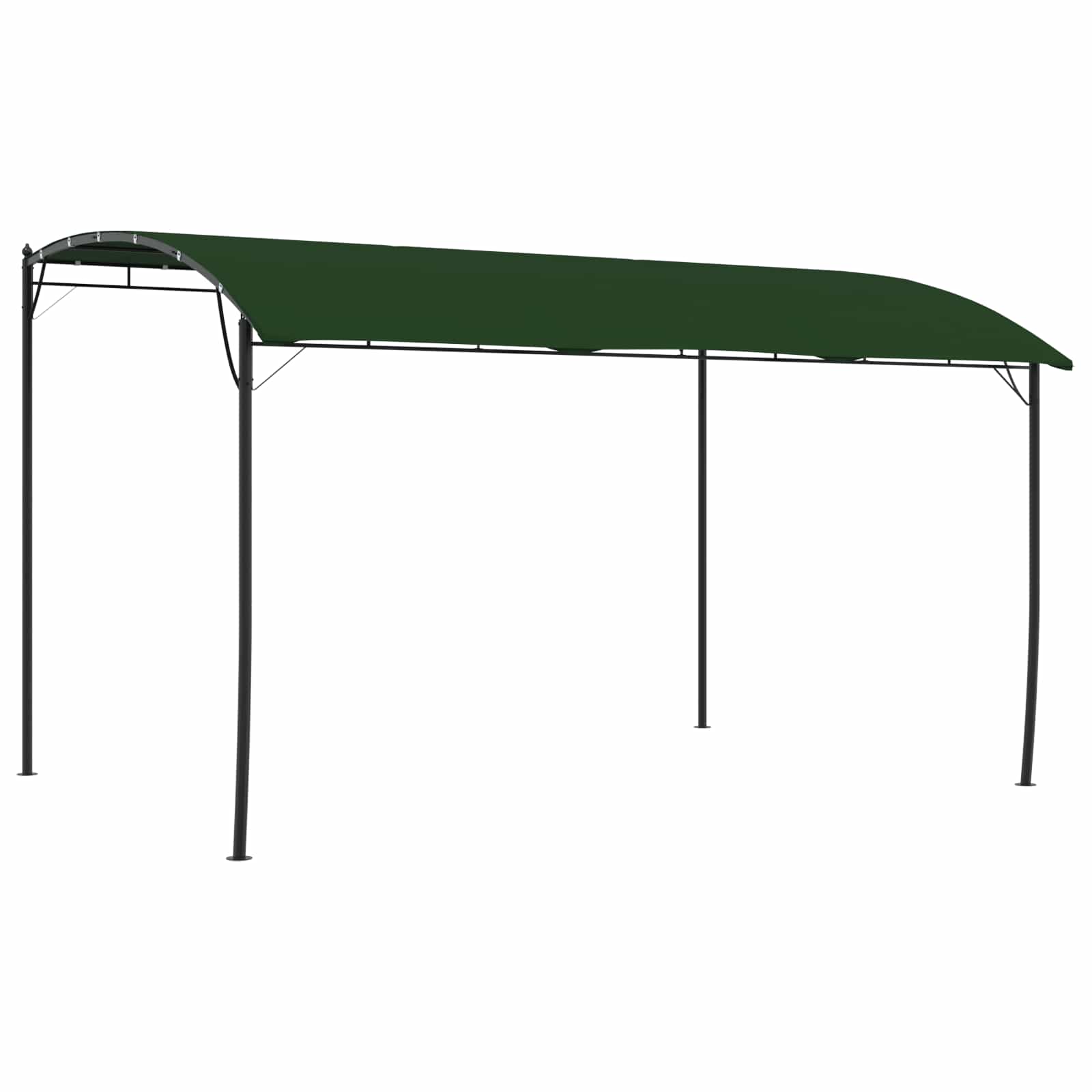 Prieel 4 x 3 x 2,55 m Groen Stof en Aluminium 180 – afbeelding 1