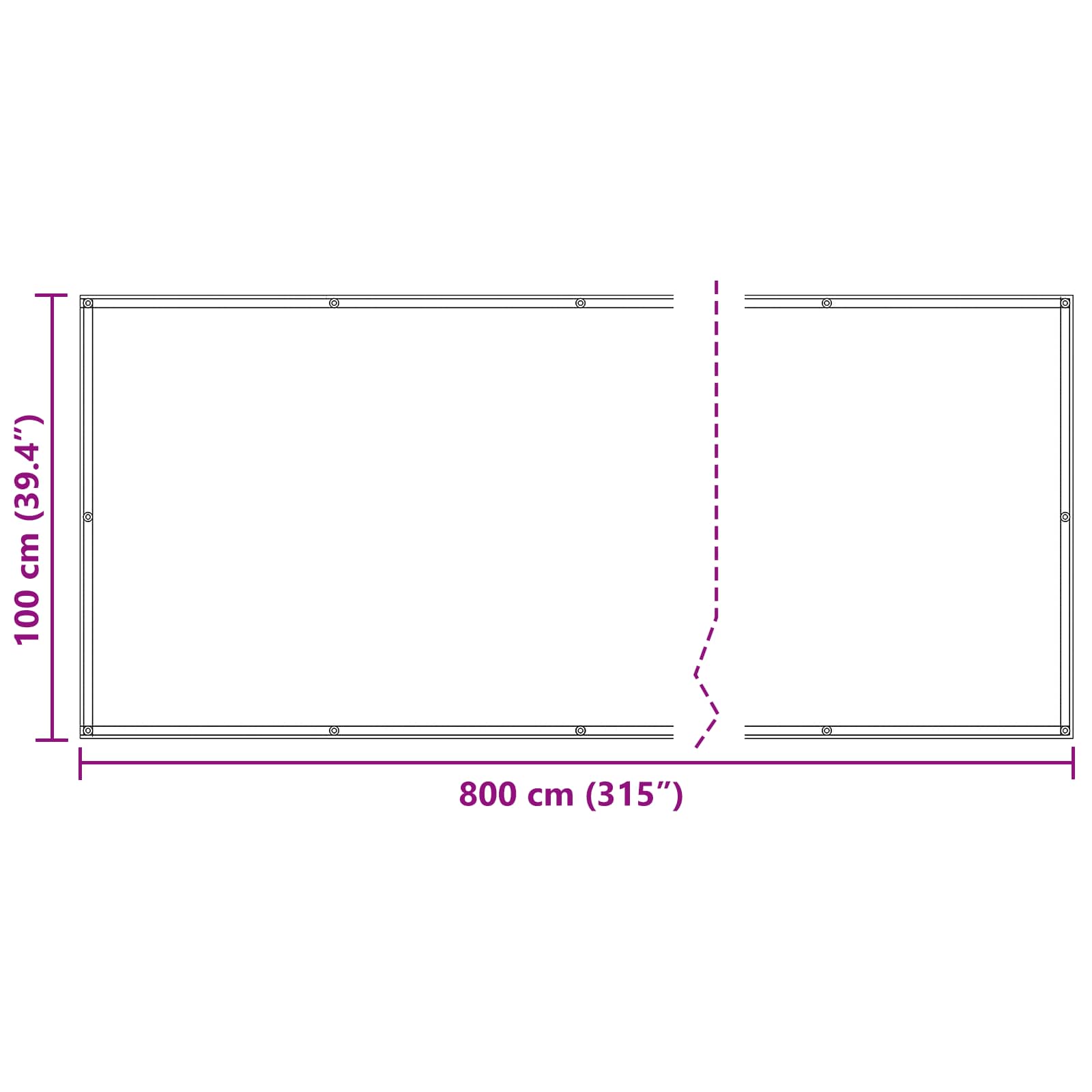 Balkon Scherm Terracotta 100 x 800 cm Oxford Stof – afbeelding 7