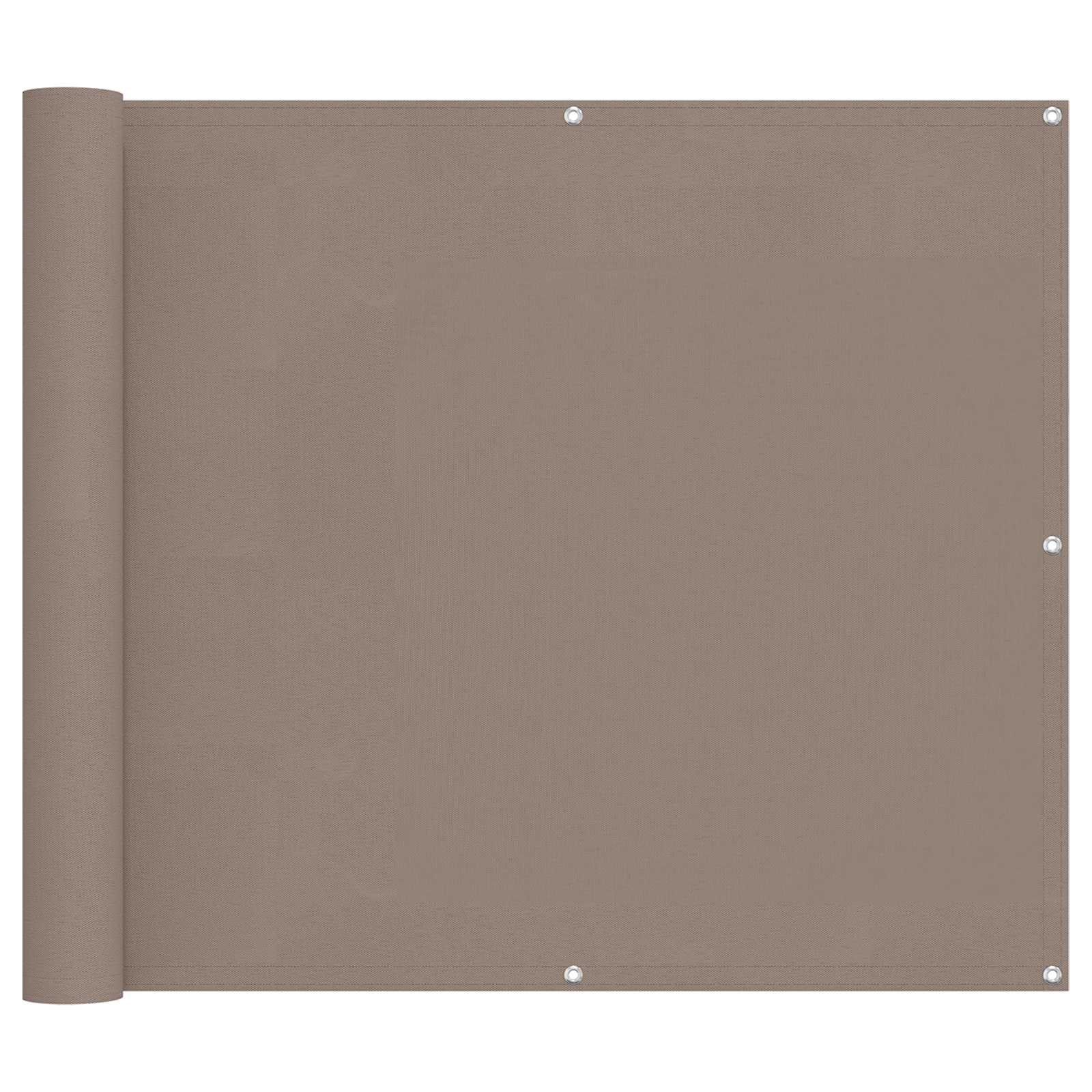 Balkon Scherm Taupe 100 x 600 cm Oxford Stof – afbeelding 2