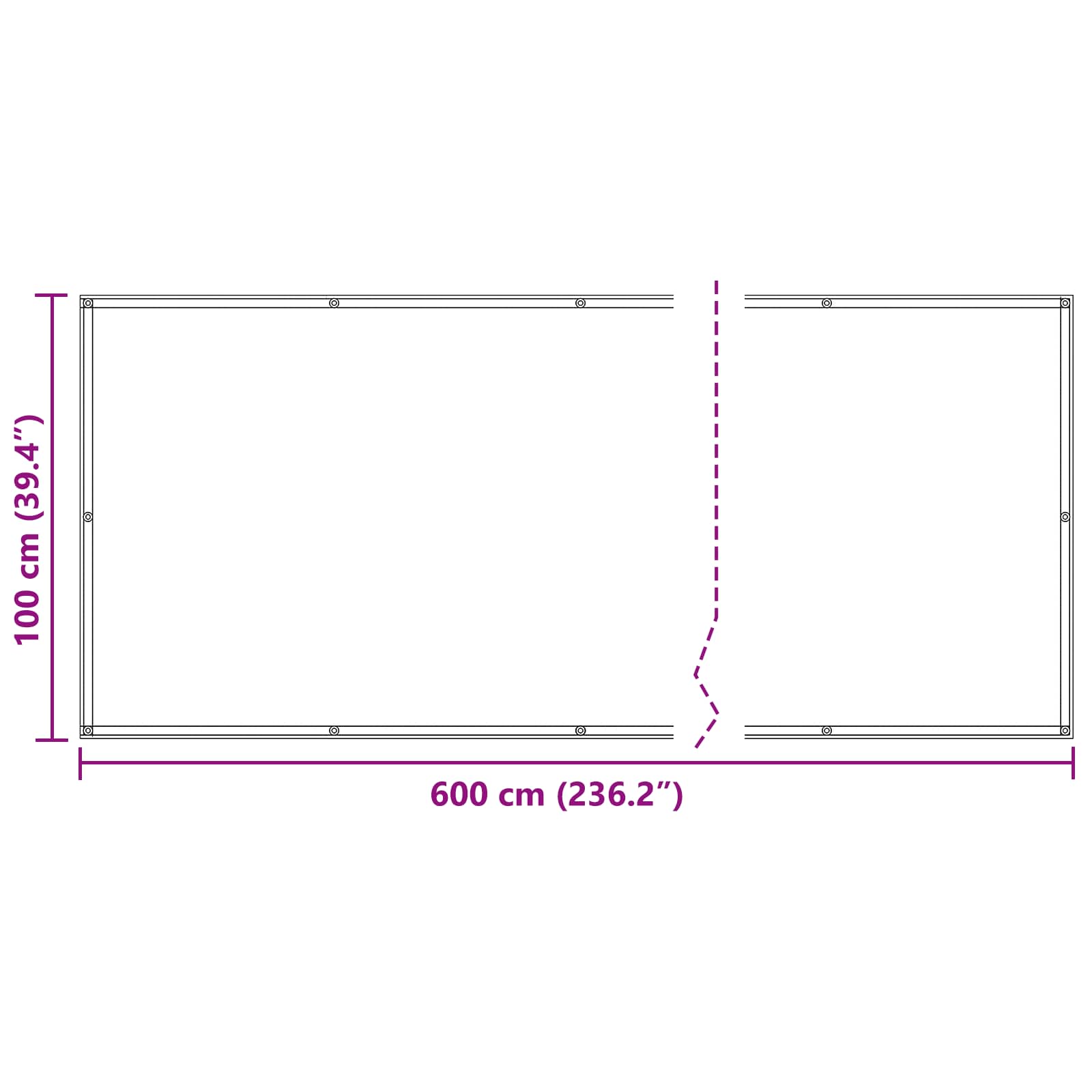 Balkon Scherm Taupe 100 x 600 cm Oxford Stof – afbeelding 7
