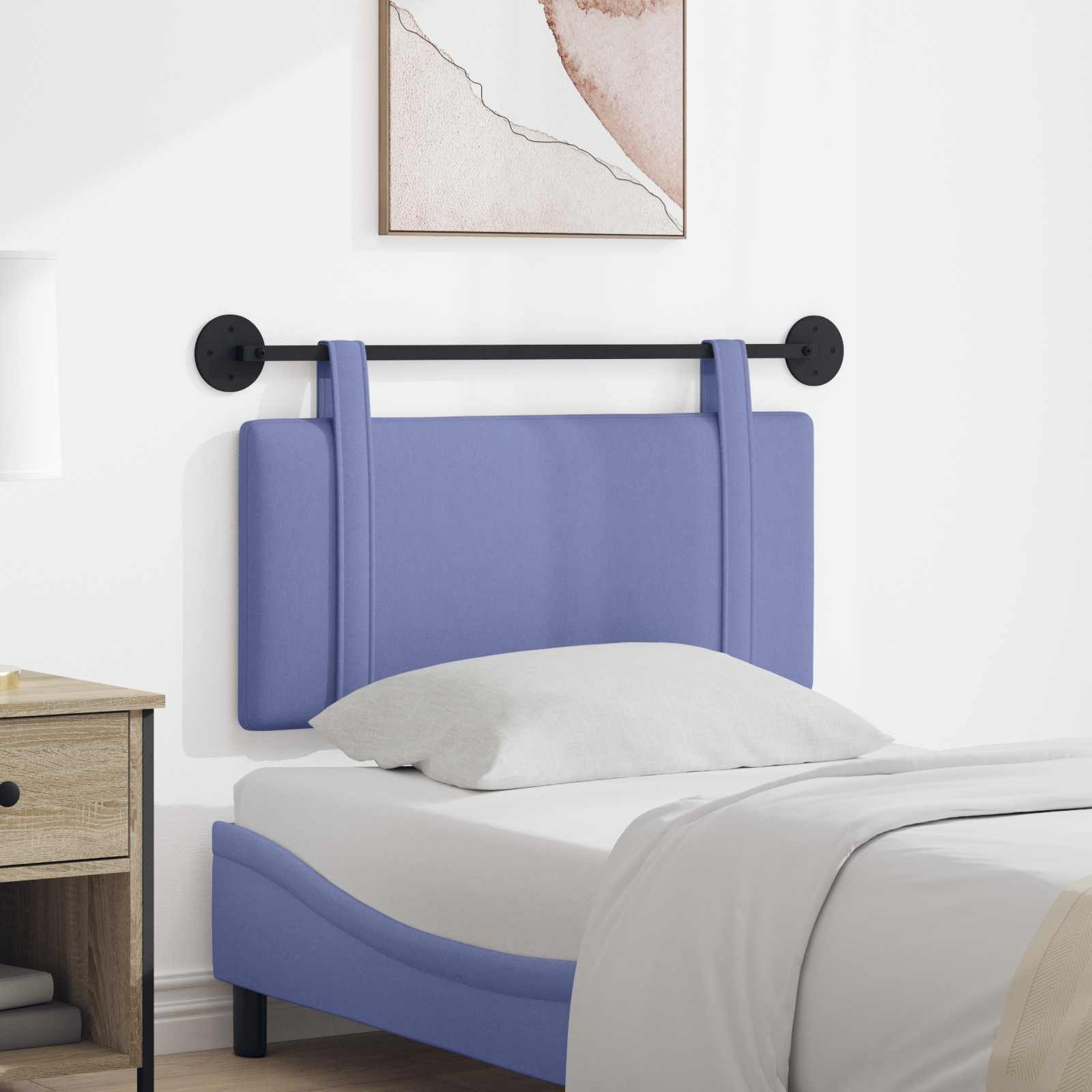 Hangend hoofdbord Jeans Blauw Stof – afbeelding 1