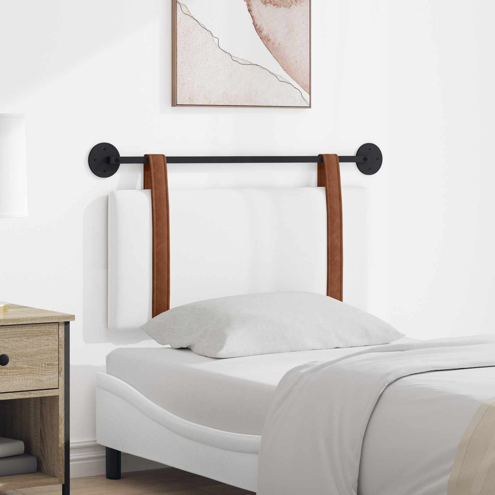 Hangend hoofdbord Wit Antiek PU