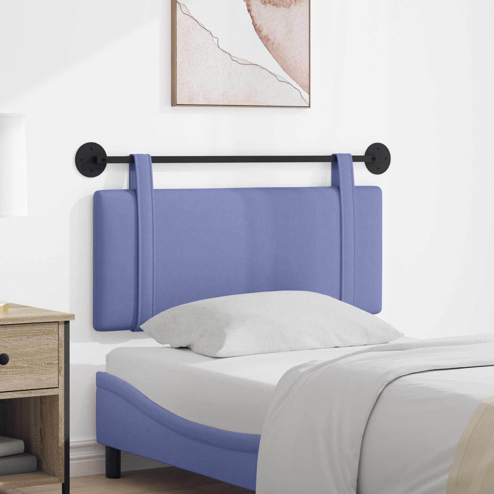 Hangend hoofdbord Jeans Blauw Stof – afbeelding 1
