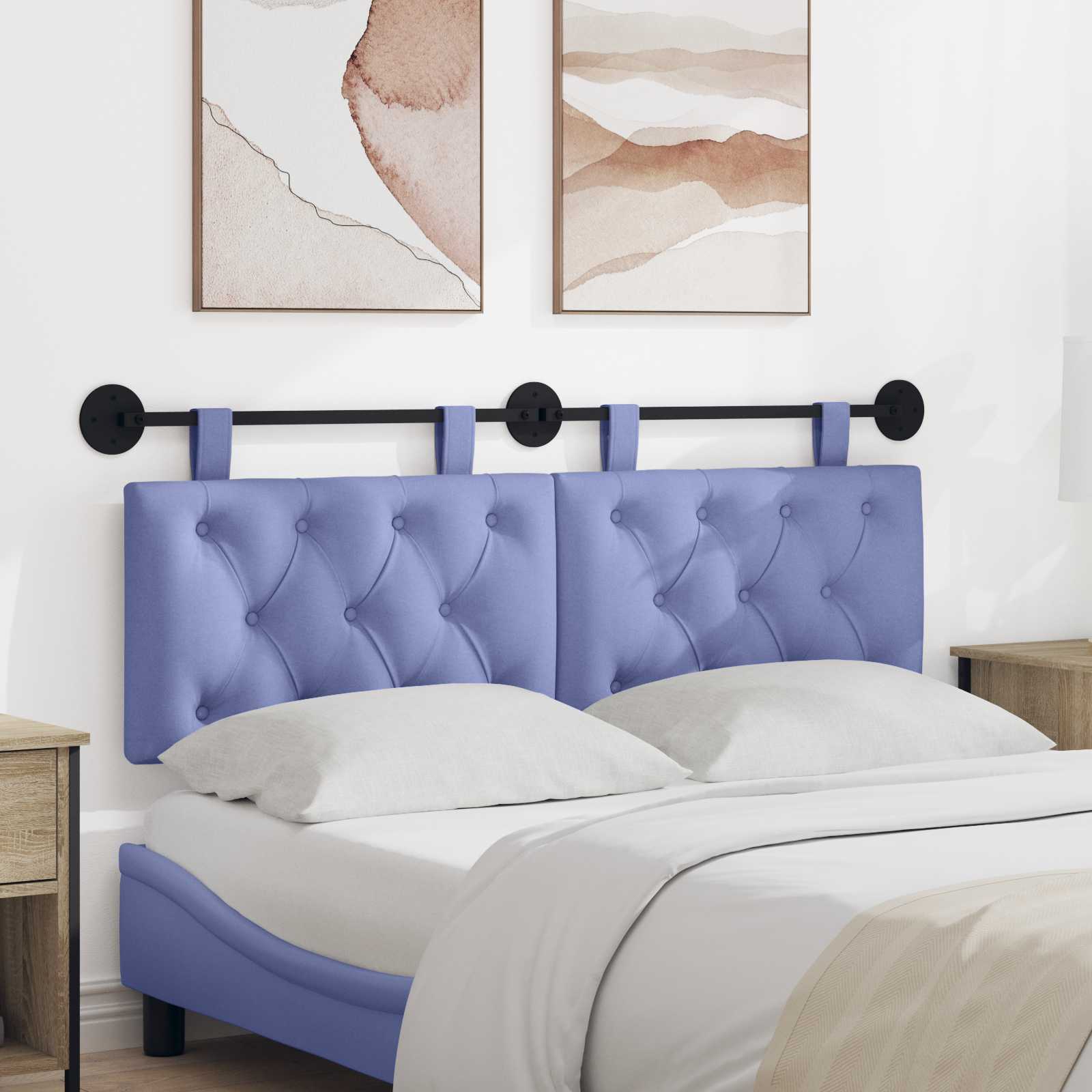 Hangend hoofdbord Jeans Blauw Stof