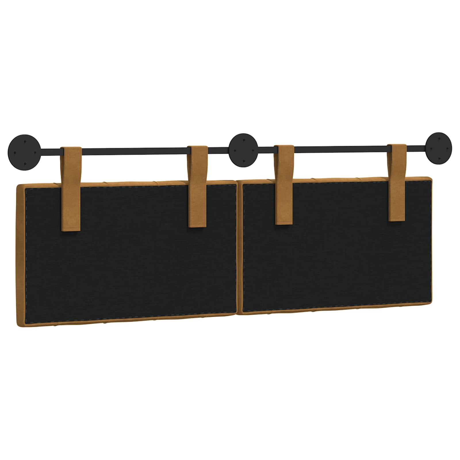 Hangend hoofdbord Met LED-verlichting Bruin Fluweel – afbeelding 7