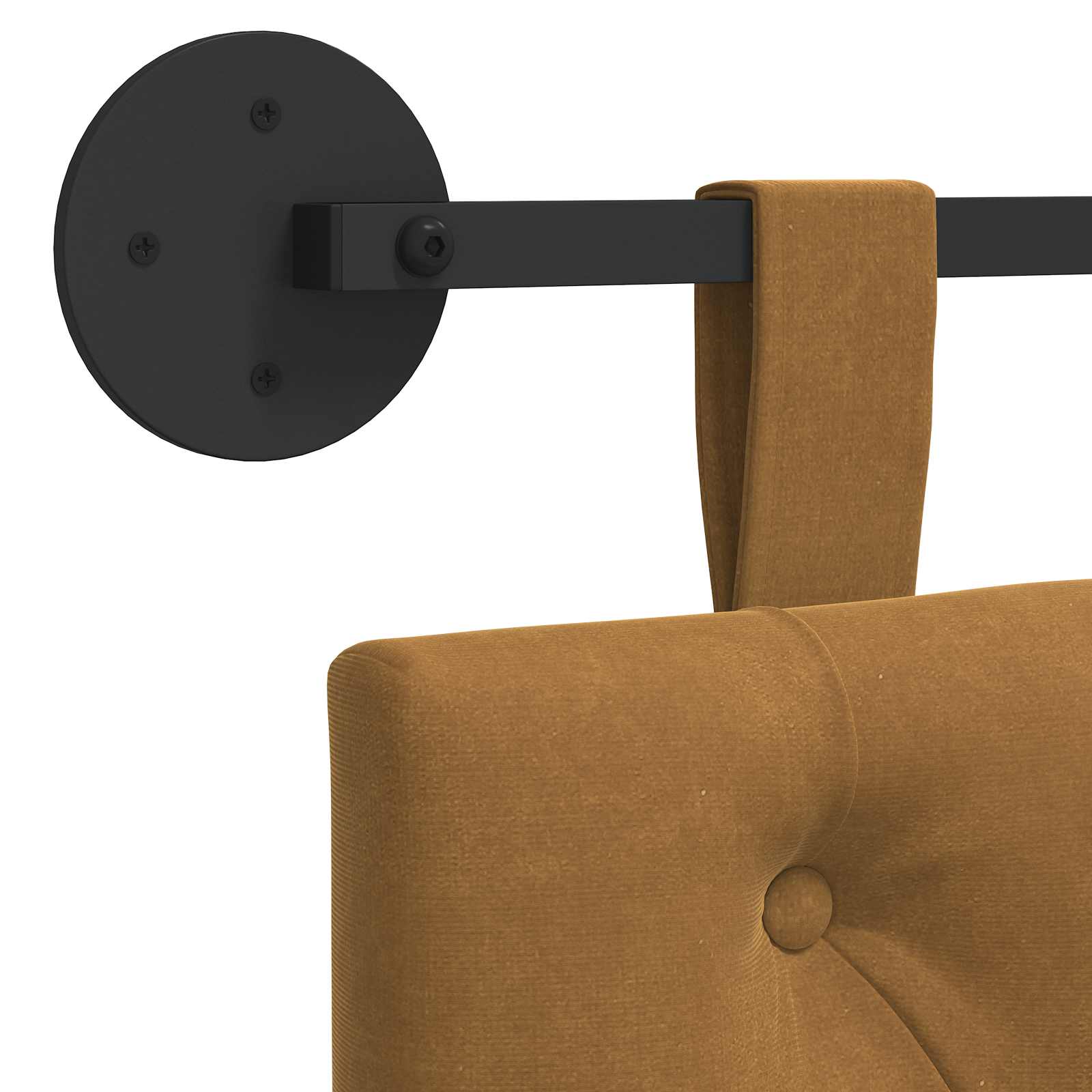 Hangend hoofdbord Met LED-verlichting Bruin Fluweel – afbeelding 9
