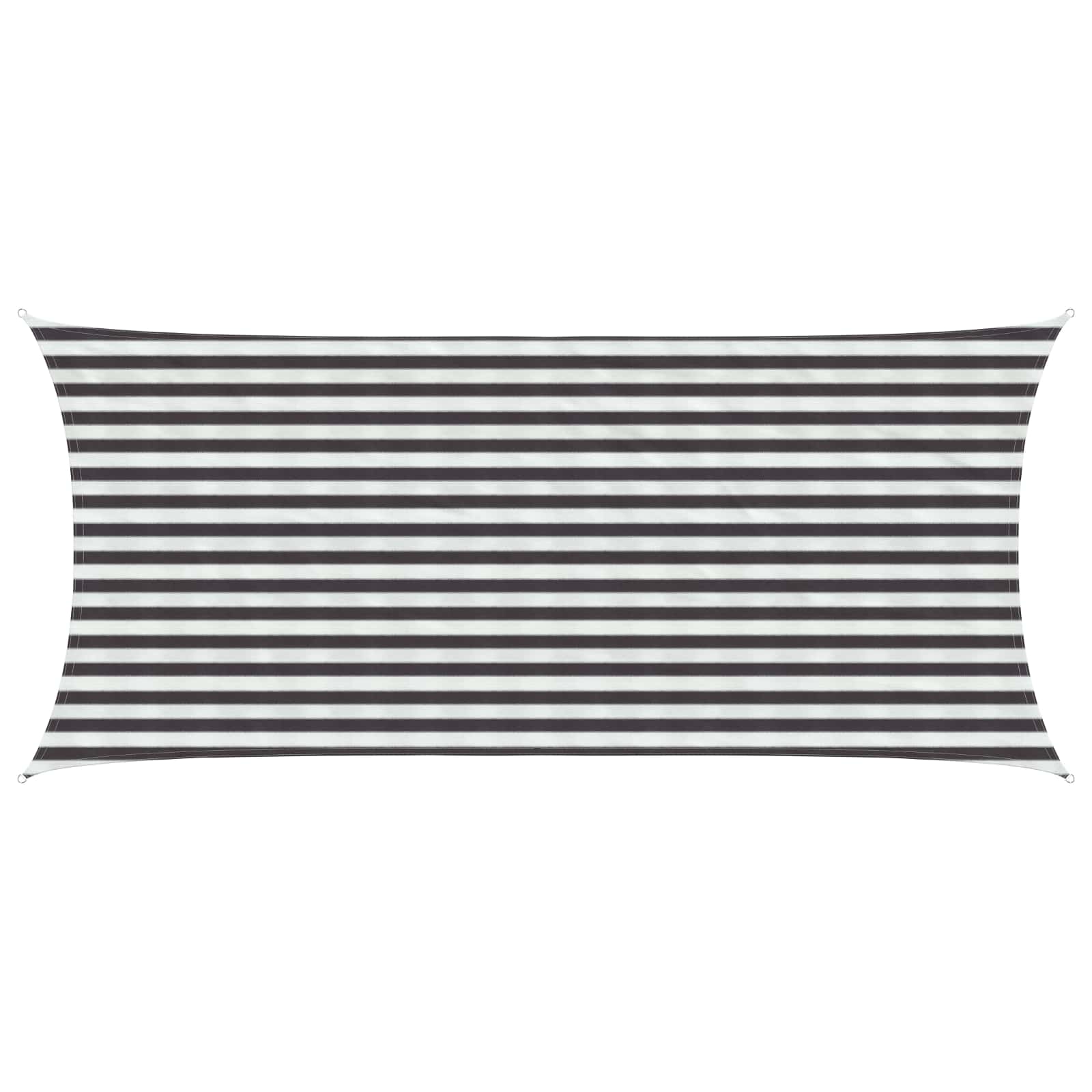 Zonneschaduwzeil Antraciet en Wit 2 x 4 m HDPE – afbeelding 1