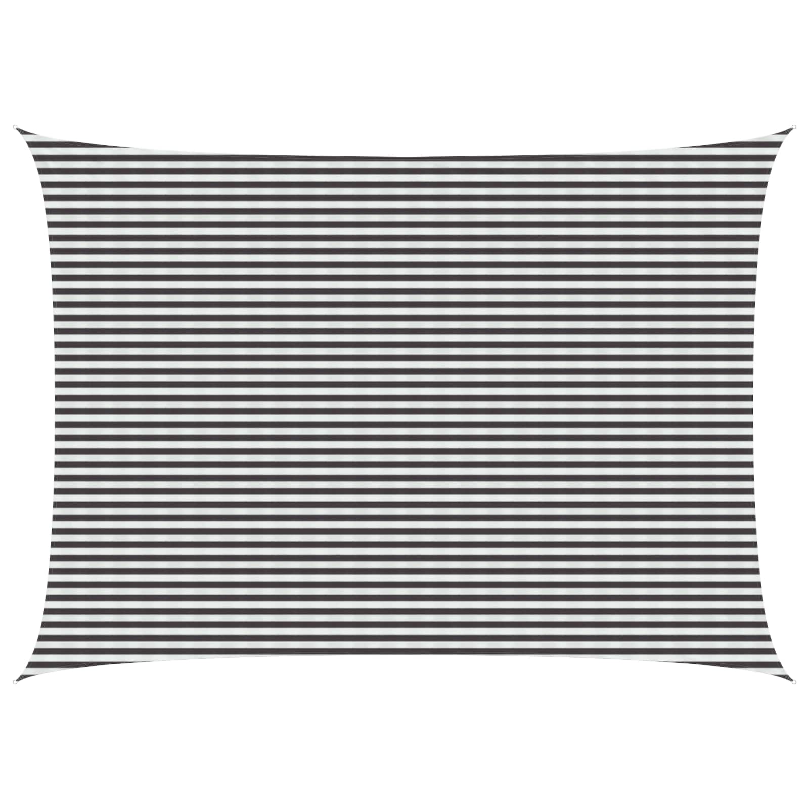 Zonneschaduwzeil Antraciet en Wit 5 x 8 m HDPE
