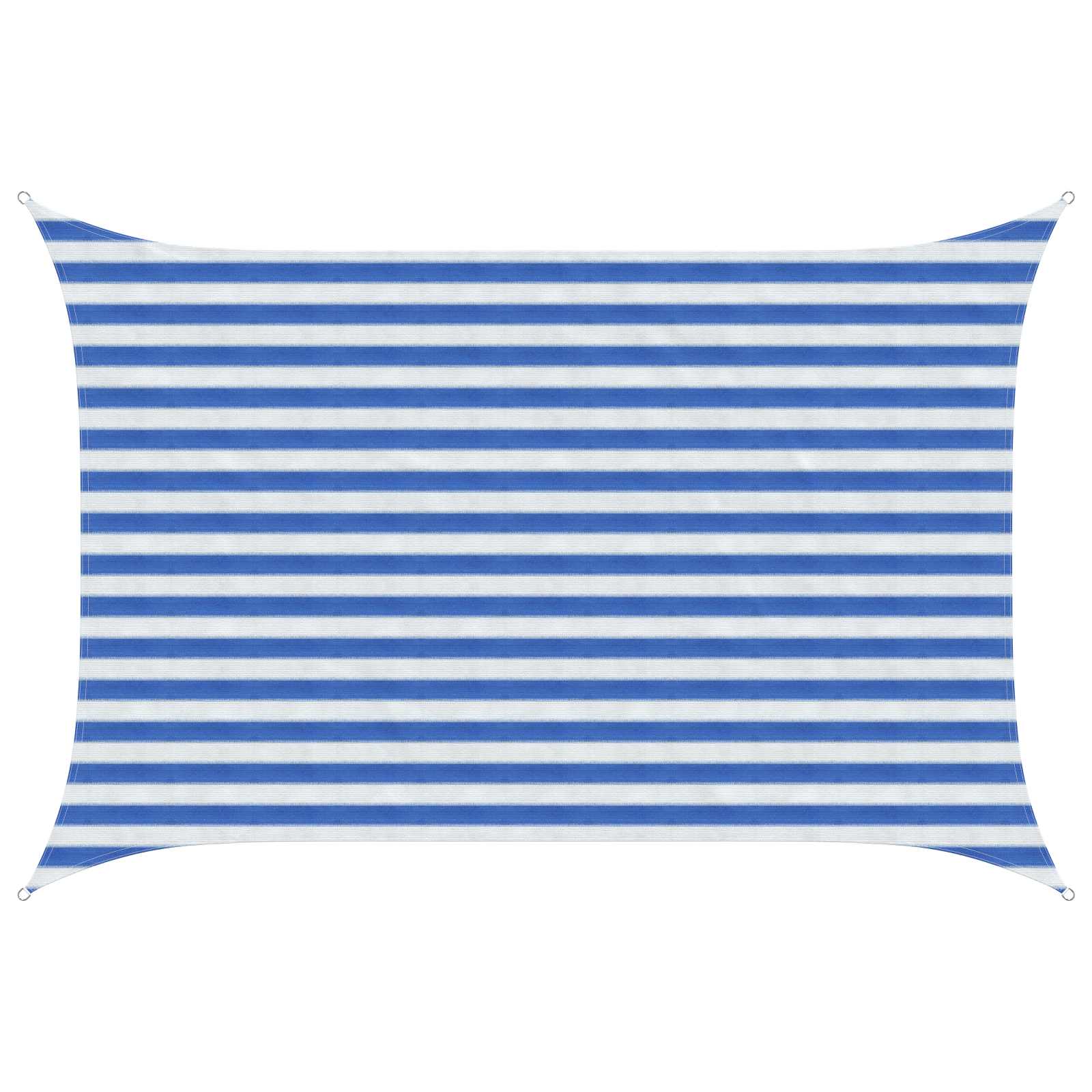 Zonneschaduwzeil Blauw en Wit 2 x 3,5 m HDPE