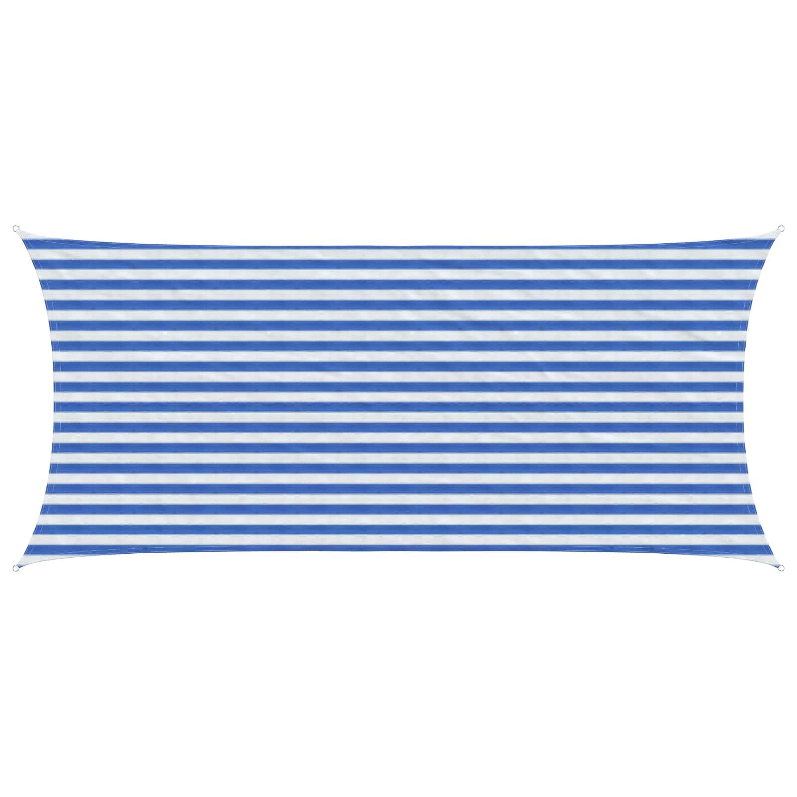 Zonneschaduwzeil Blauw en Wit 2 x 5 m HDPE