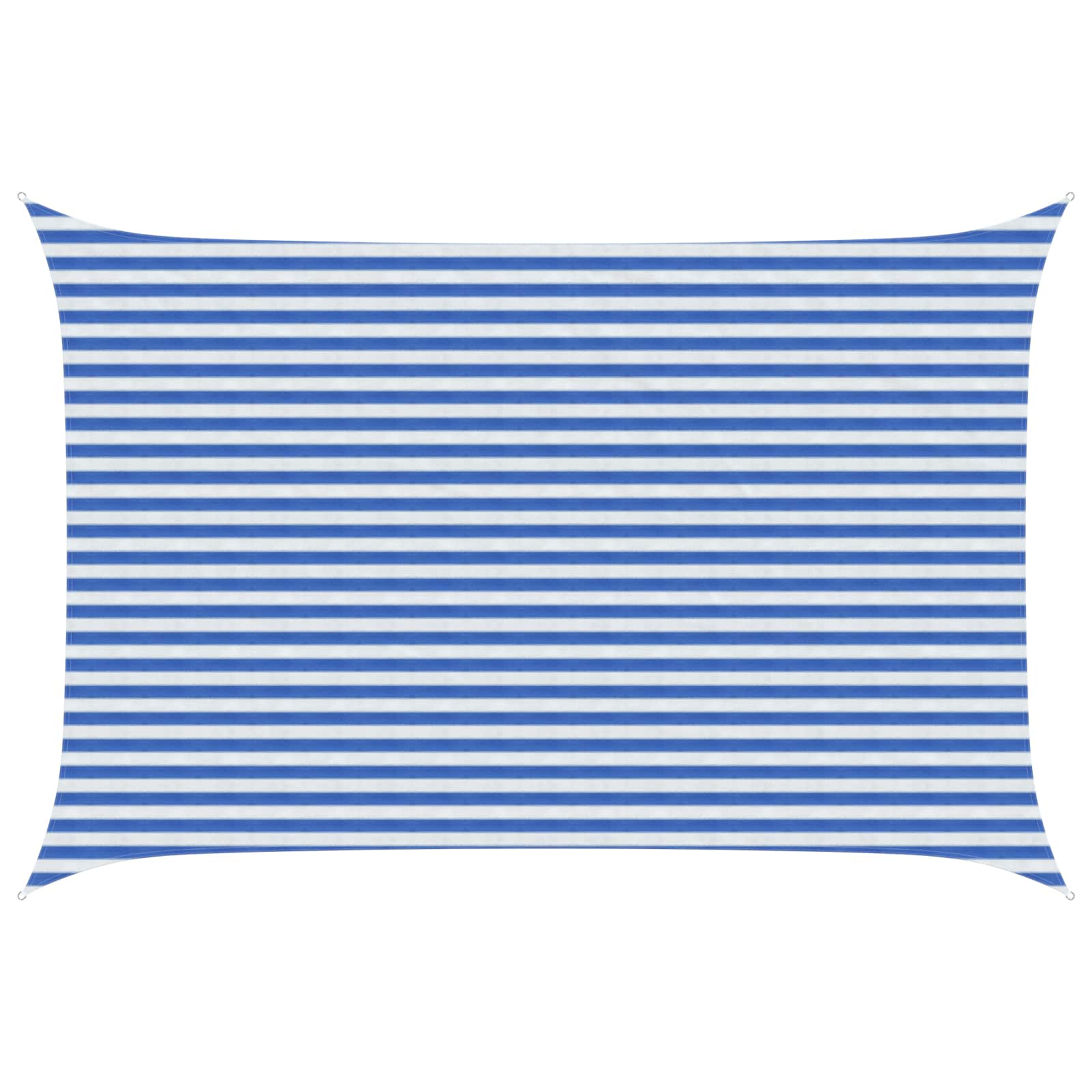 Zonneschaduwzeil Blauw en Wit 3 x 4,5 m HDPE