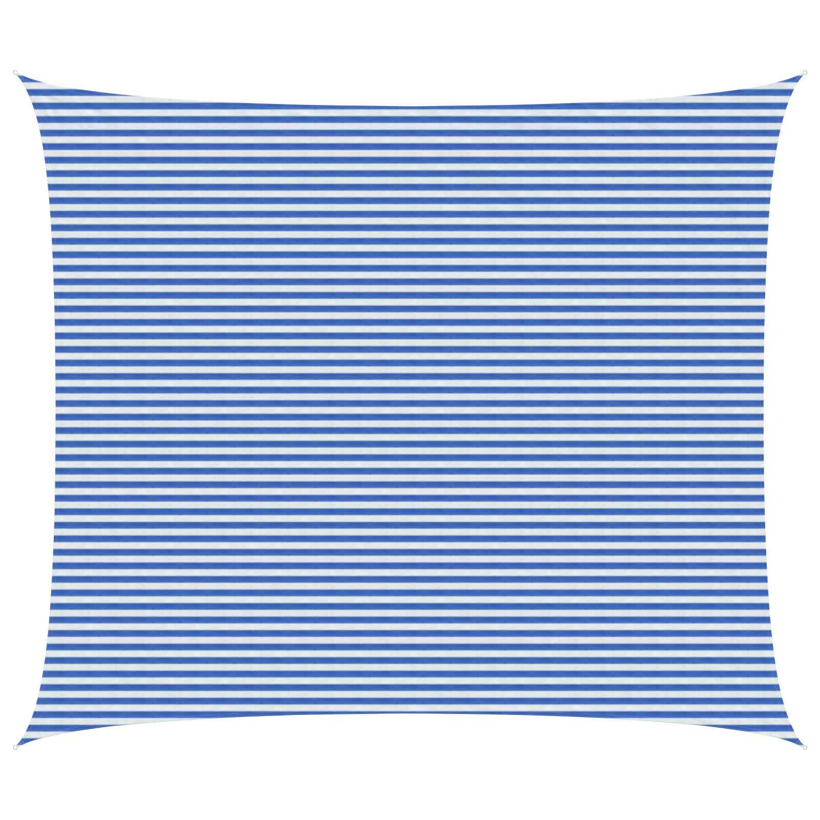 Zonneschaduwzeil Blauw en Wit 6 x 7 m HDPE – afbeelding 1