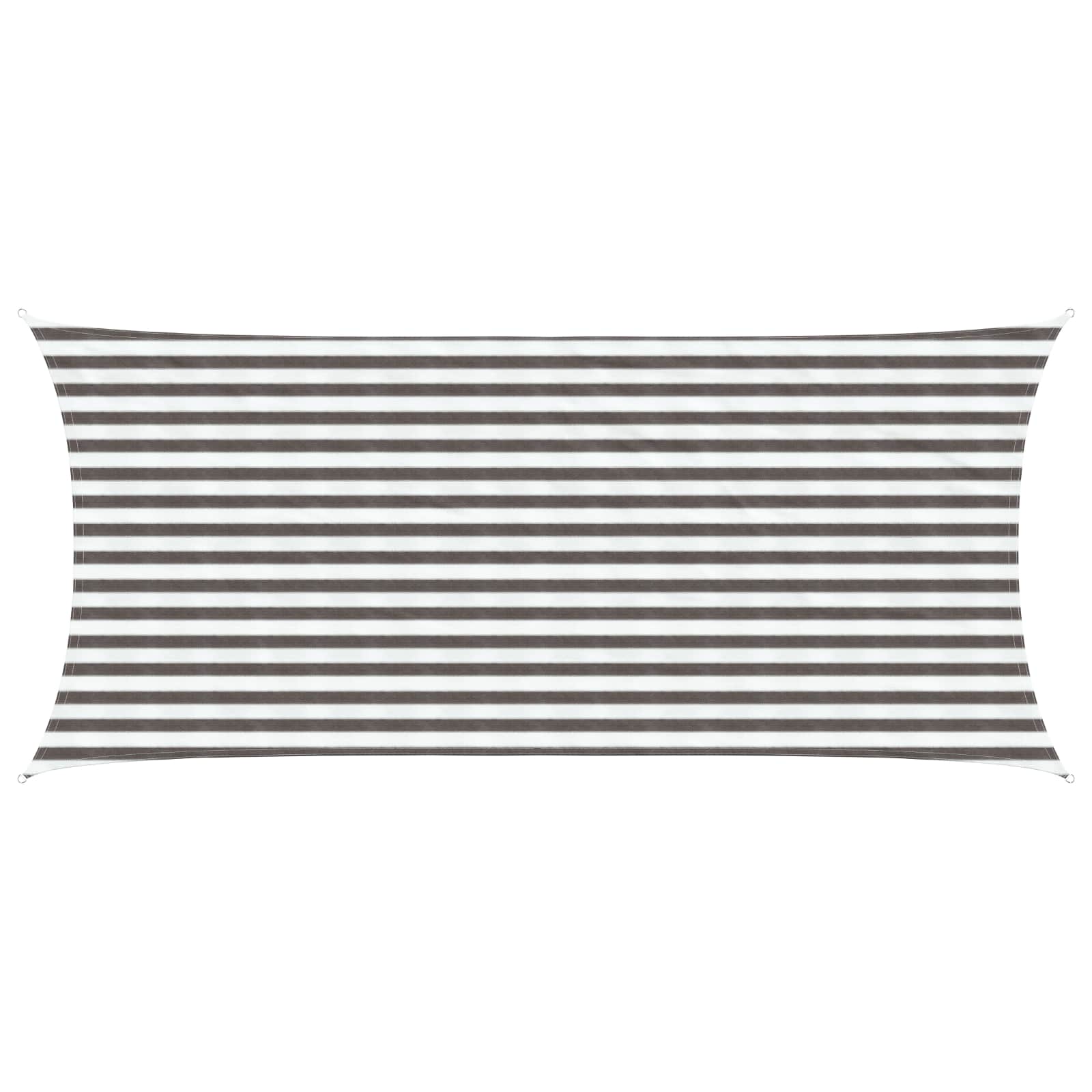 Zonneschaduwzeil Lichtgrijs en wit. 2 x 4,5 m HDPE – afbeelding 1
