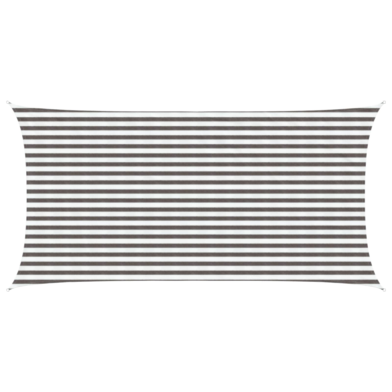 Zonneschaduwzeil Lichtgrijs en wit. 2,5 x 4,5 m HDPE – afbeelding 1