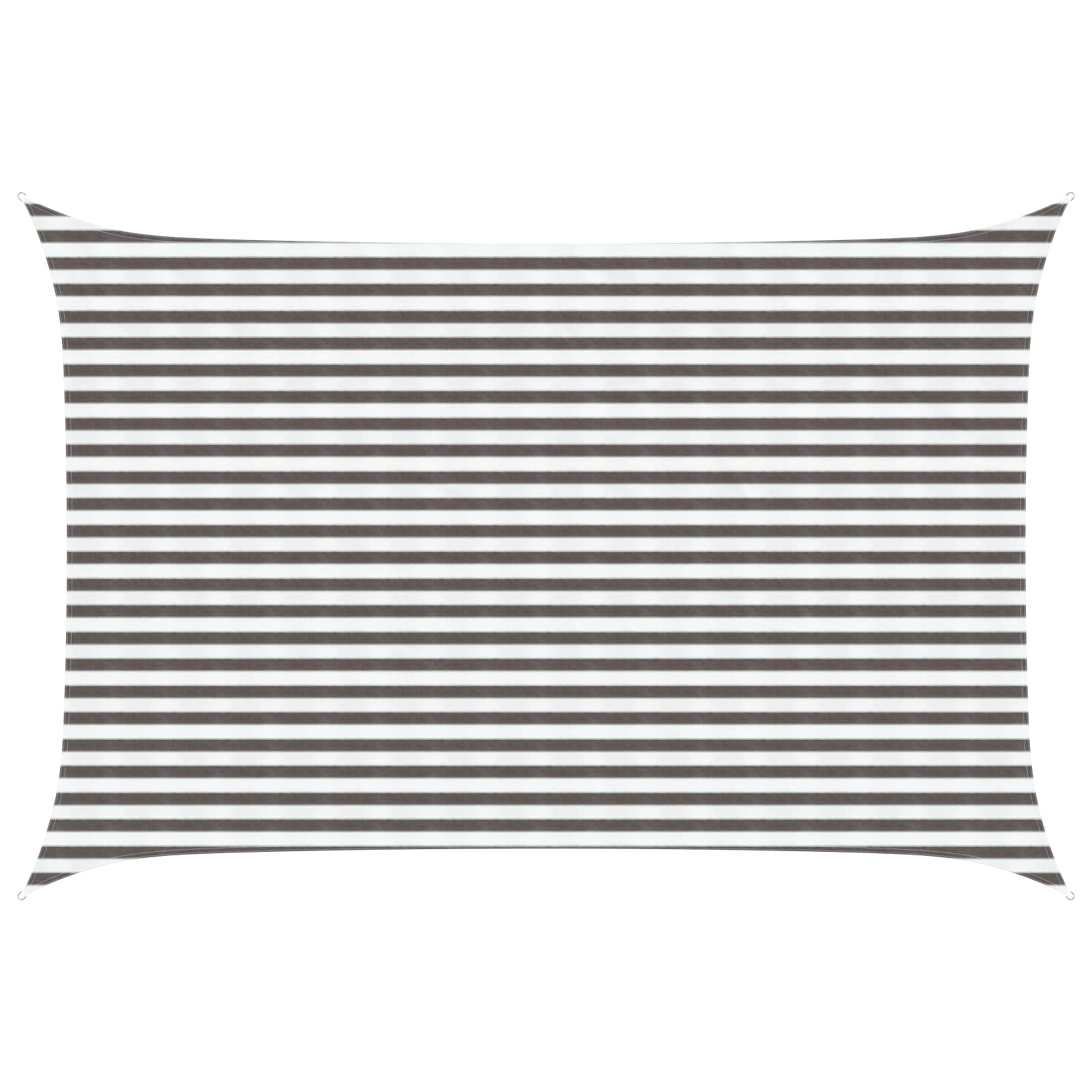 Zonneschaduwzeil Lichtgrijs en wit. 3 x 4 m HDPE – afbeelding 1