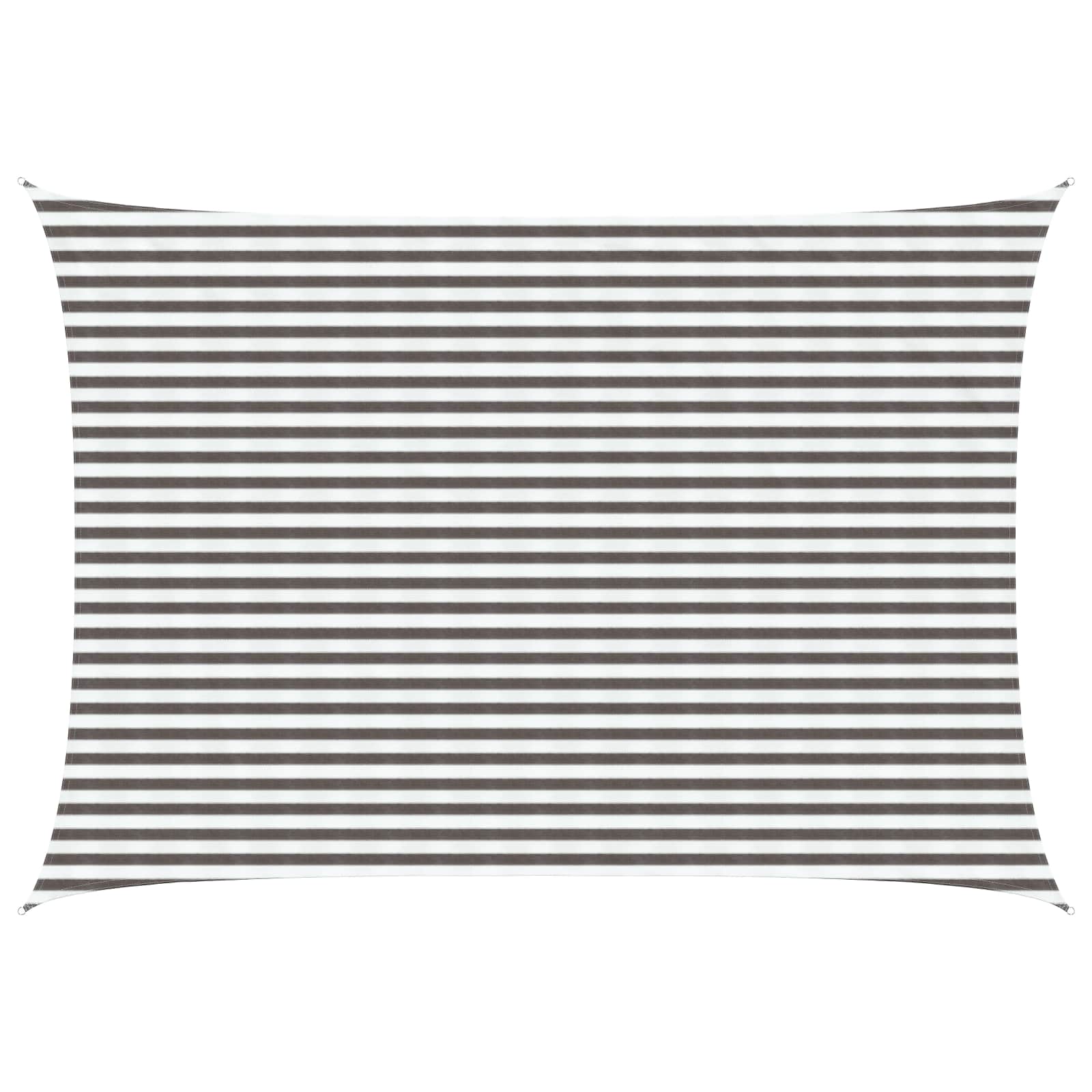 Zonneschaduwzeil Lichtgrijs en wit. 3,5 x 5 m HDPE – afbeelding 1