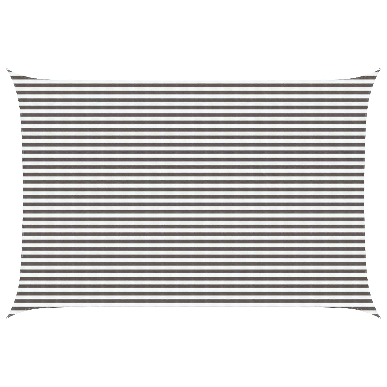 Zonneschaduwzeil Lichtgrijs en wit. 4 x 5 m HDPE – afbeelding 1