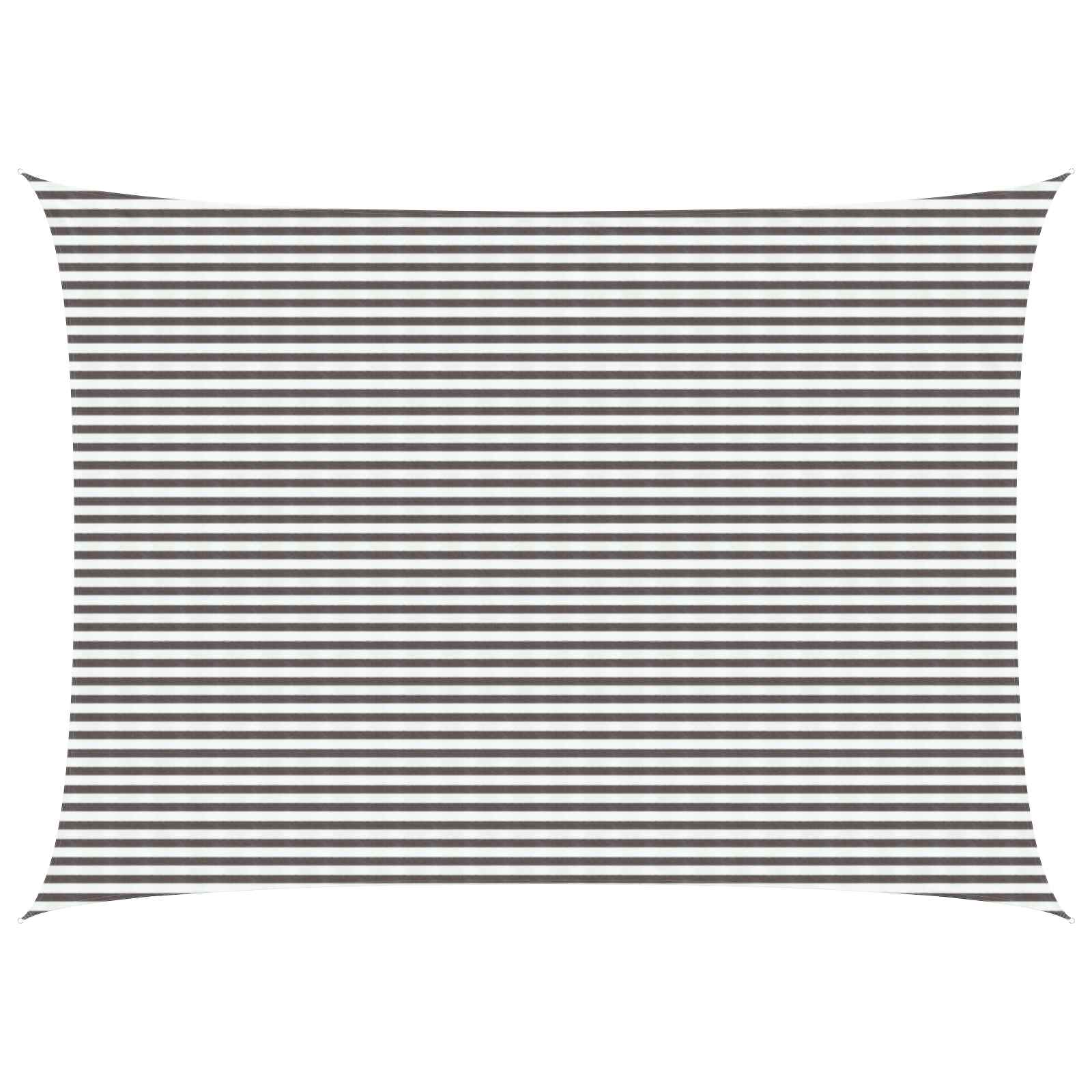 Zonneschaduwzeil Lichtgrijs en wit. 5 x 6 m HDPE