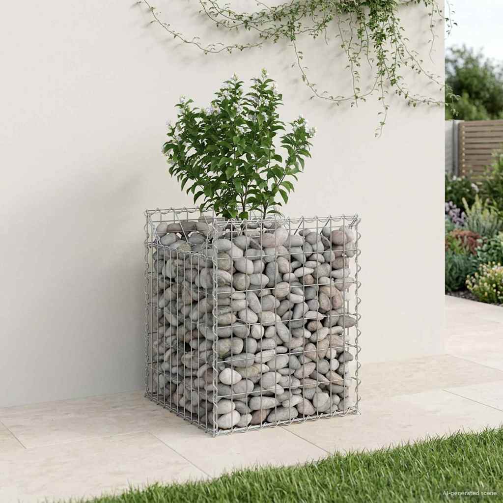Gabion Verhoogd Bed Zilverkleurig