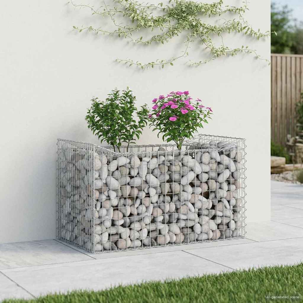 Gabion Verhoogd Bed Zilverkleurig