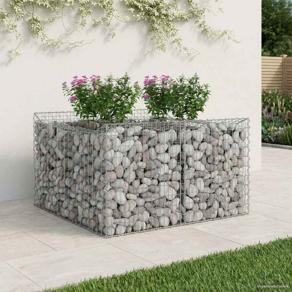 Gabion Verhoogd Bed Zilverkleurig