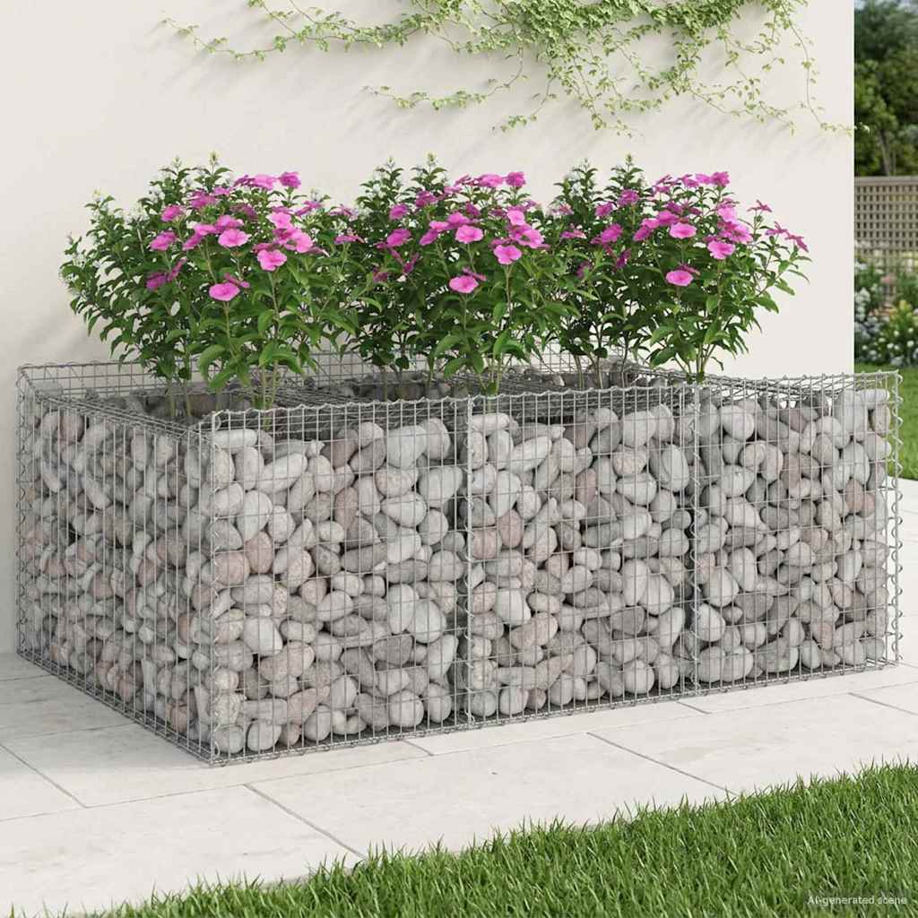 Gabion Verhoogd Bed Zilverkleurig