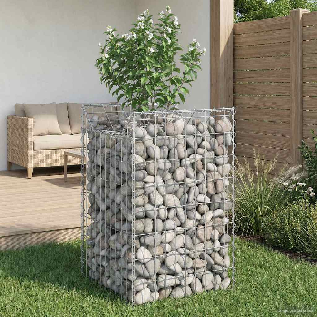 Gabion Verhoogd Bed Zilverkleurig