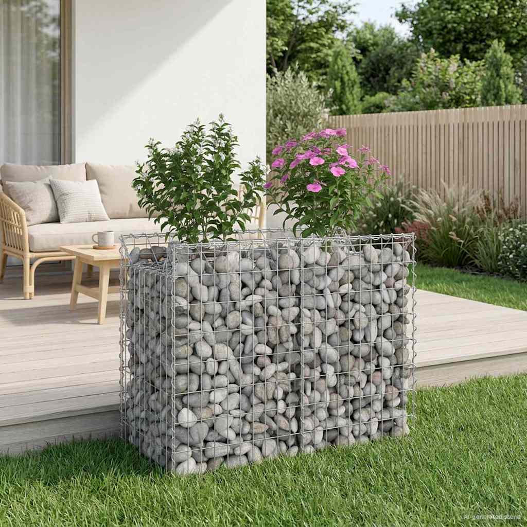 Gabion Verhoogd Bed Zilverkleurig