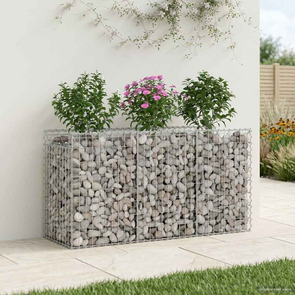 Gabion Verhoogd Bed Zilverkleurig